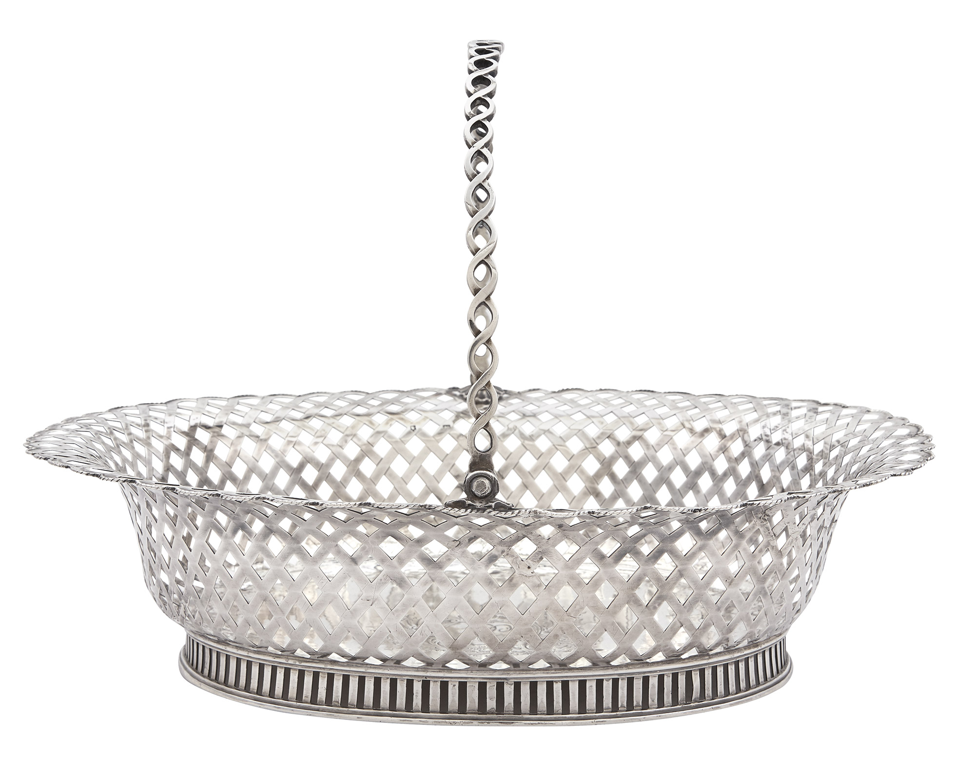 Lot image - George II Sterling Silver Cake Basket