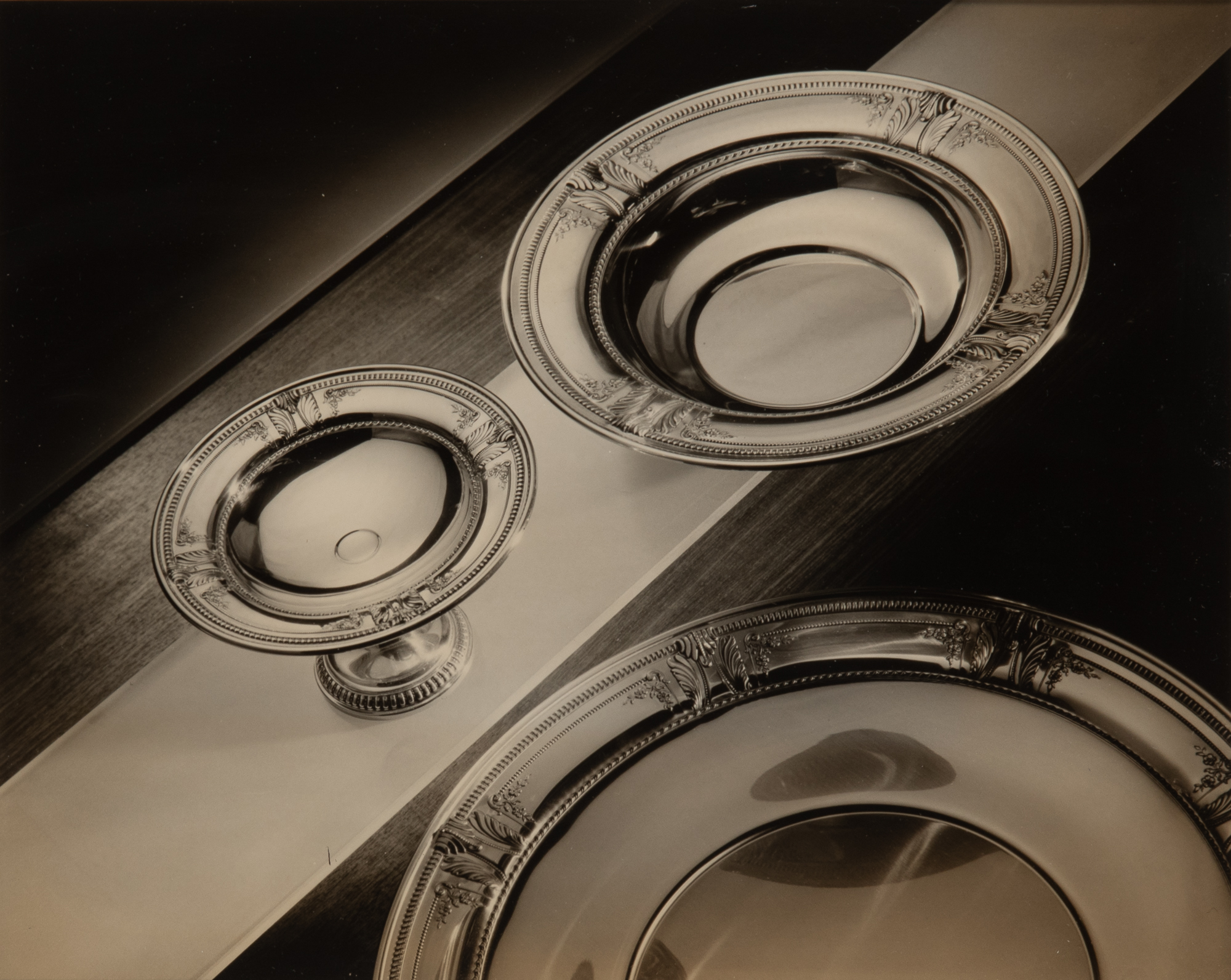 Lot image - BRUEHL, MARTIN  Untitled (still life with silver serving dishes),