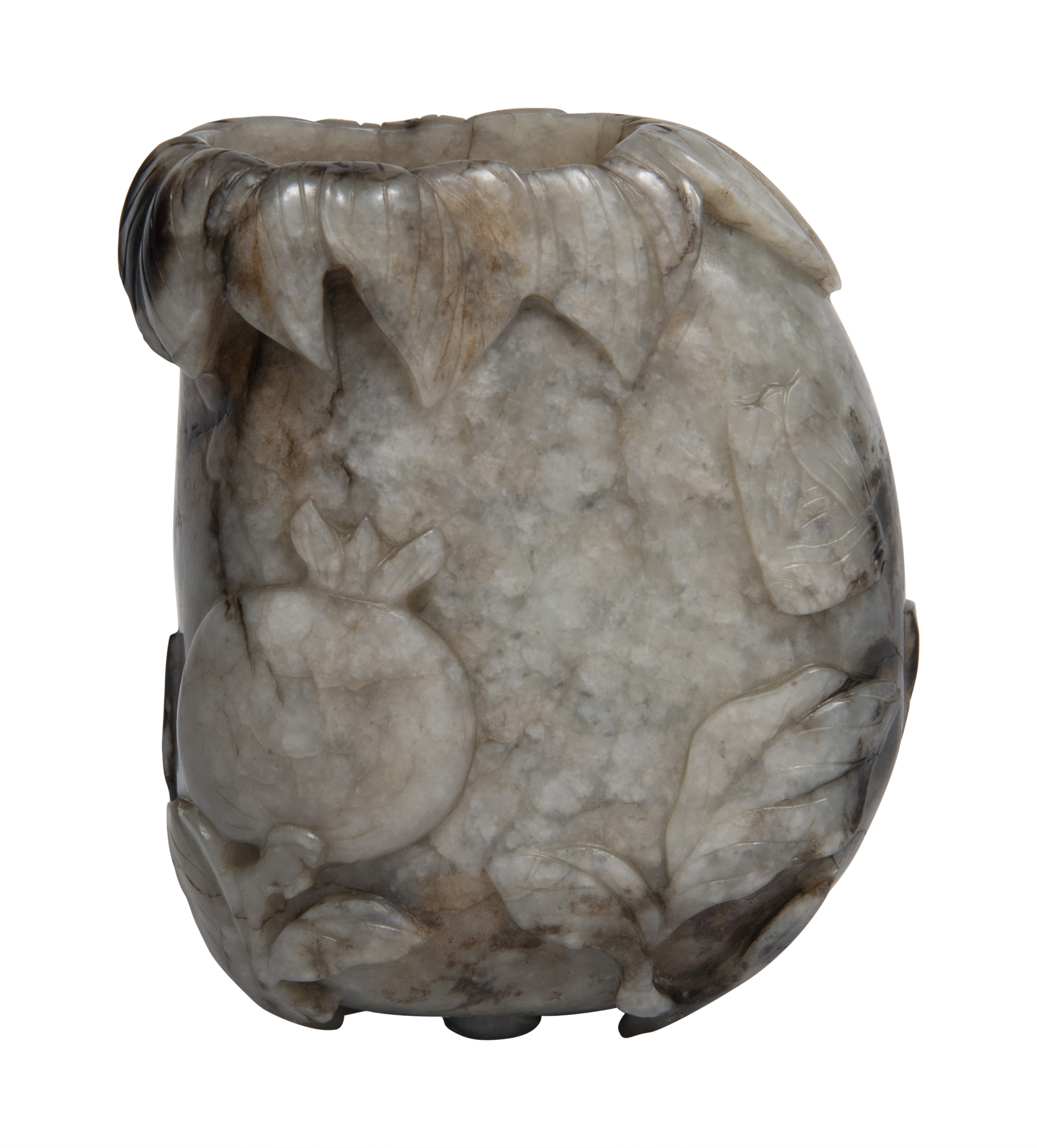 Lot image - A Chinese Mottled Jade Vase