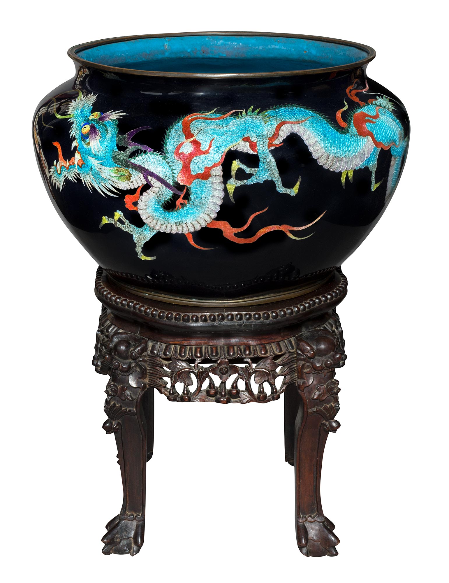 Lot image - Chinese Cloisonné Enamel Jardinière