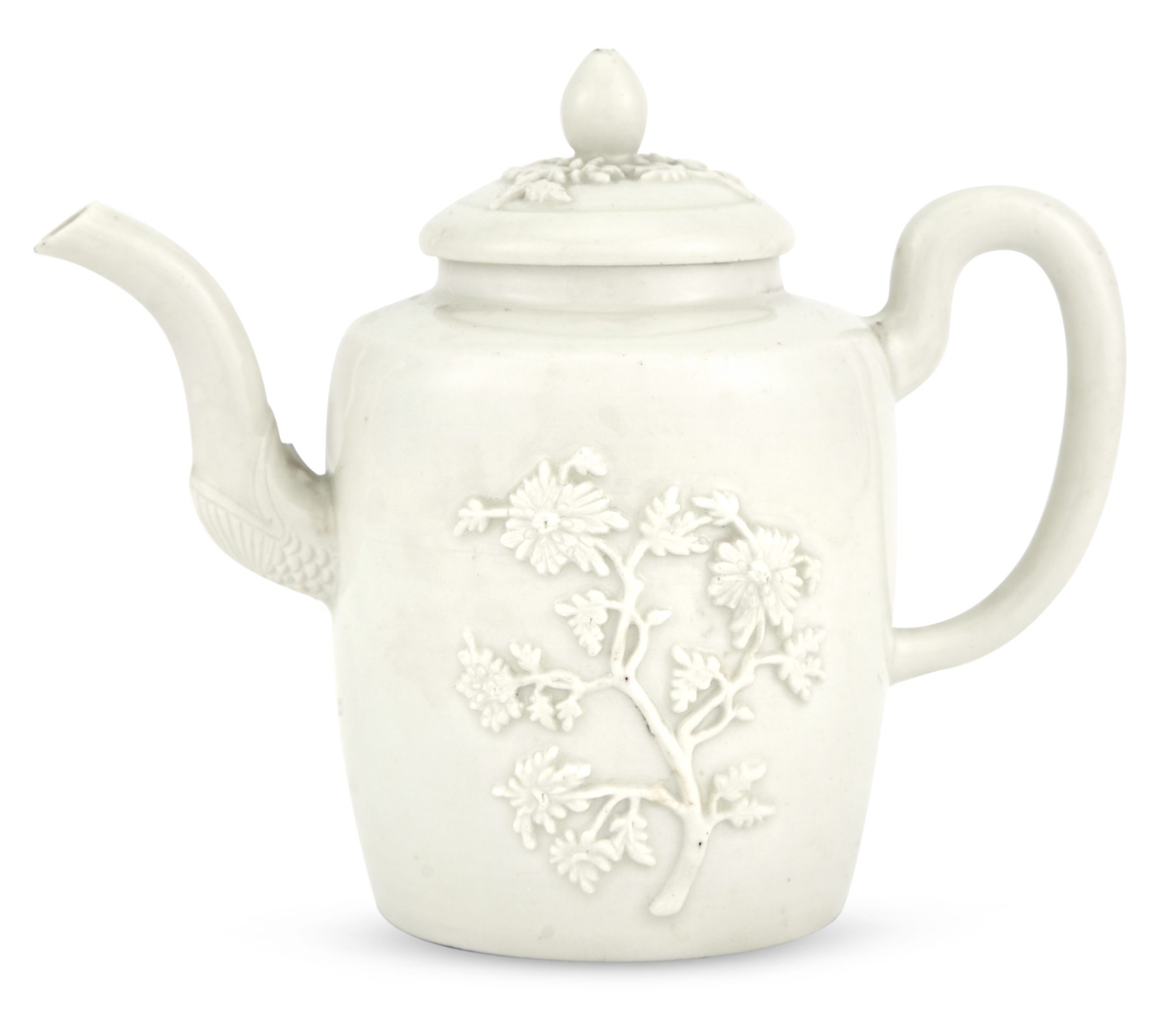 Lot image - Böttger White Porcelain Teapot and Cover