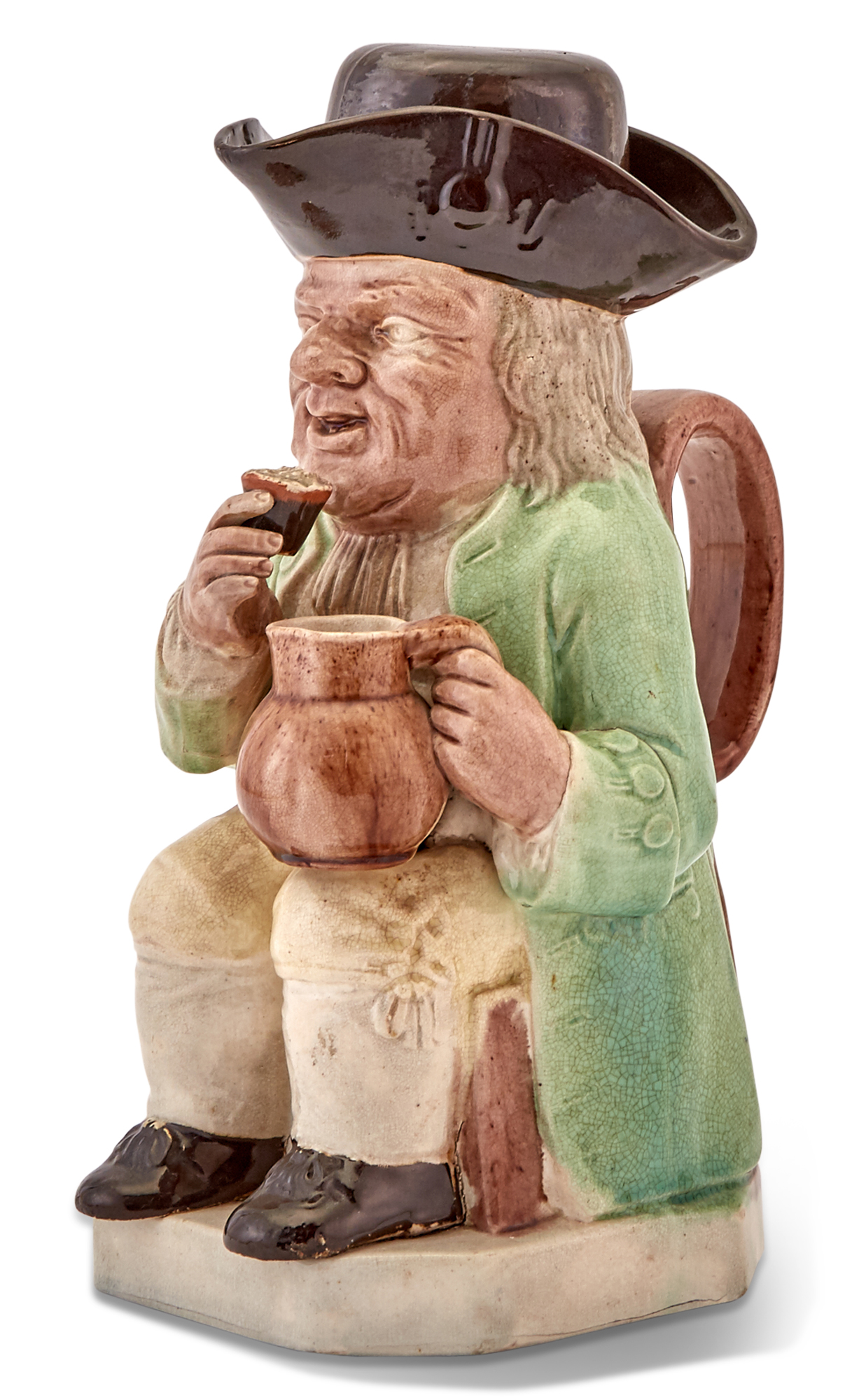 Lot image - Staffordshire Pottery Toby Mug with Cover