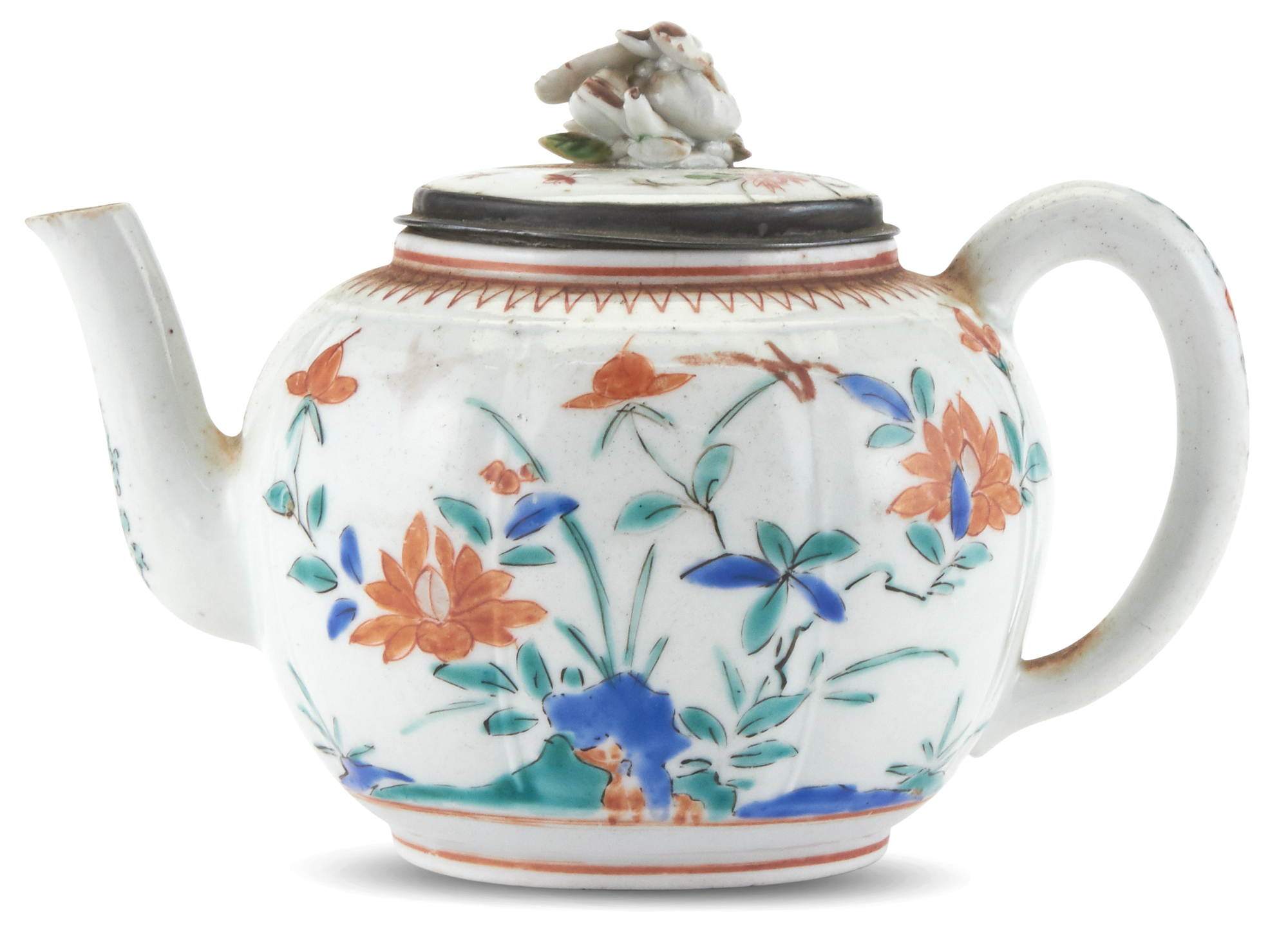 Lot image - Japanese Kakiemon Porcelain Teapot