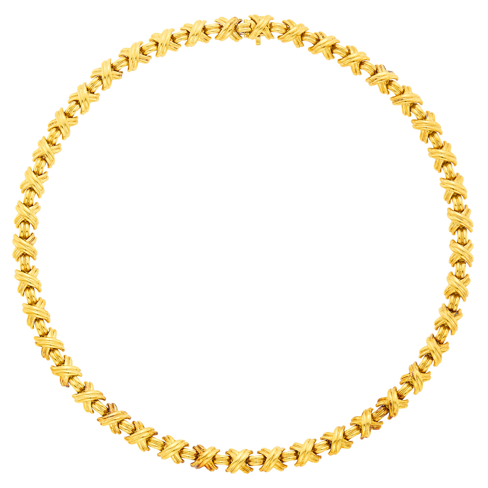 Lot image - Tiffany & Co. Gold X Necklace