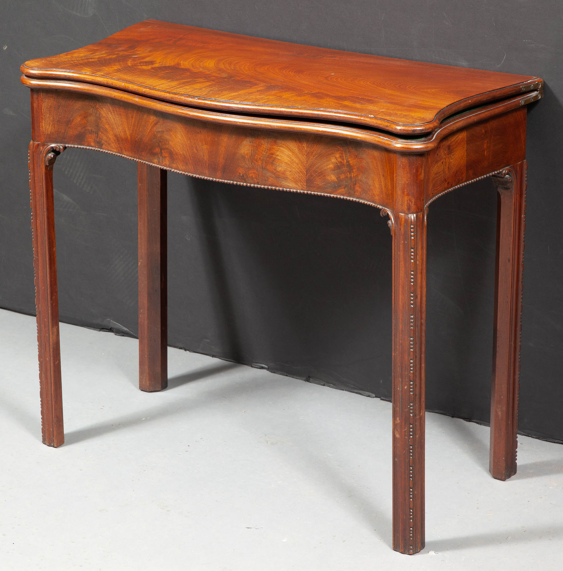 Lot image - George III Mahogany Games Table