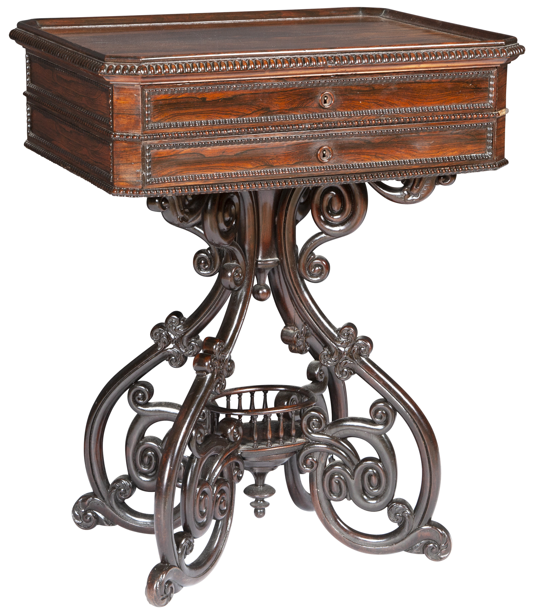 Lot image - Victorian Rosewood Work Table