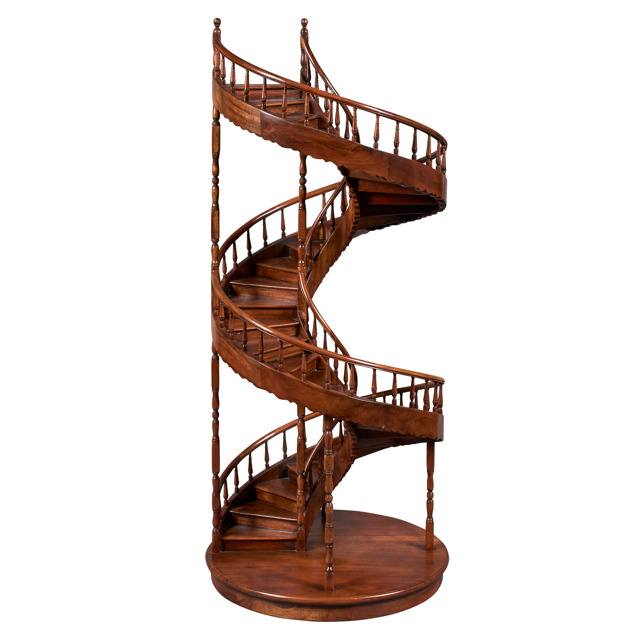 Lot image - Mahogany Model of a Spiral Staircase