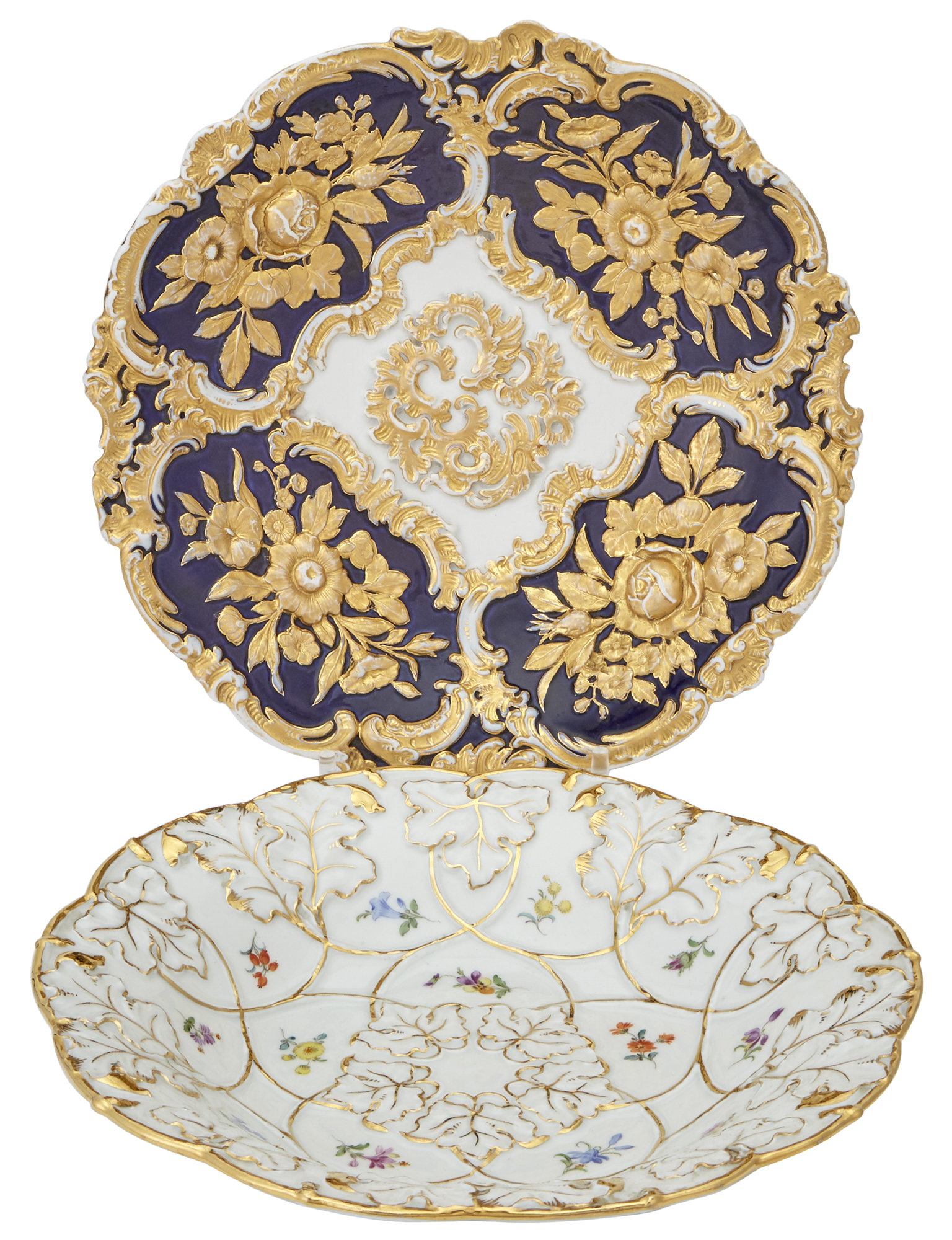 Lot image - Two Meissen Porcelain Chargers