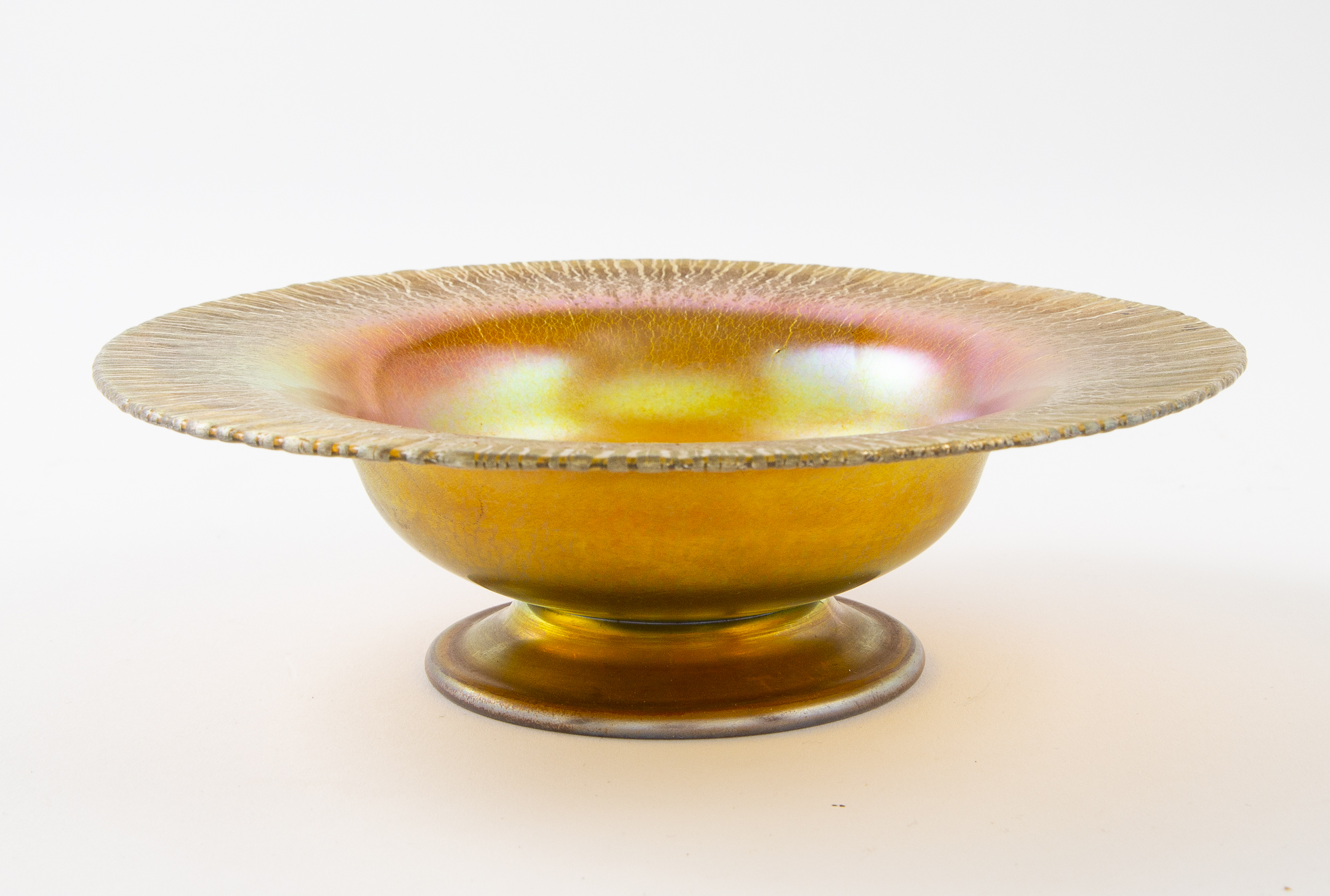 Lot image - Tiffany Favrile Glass Low Compote