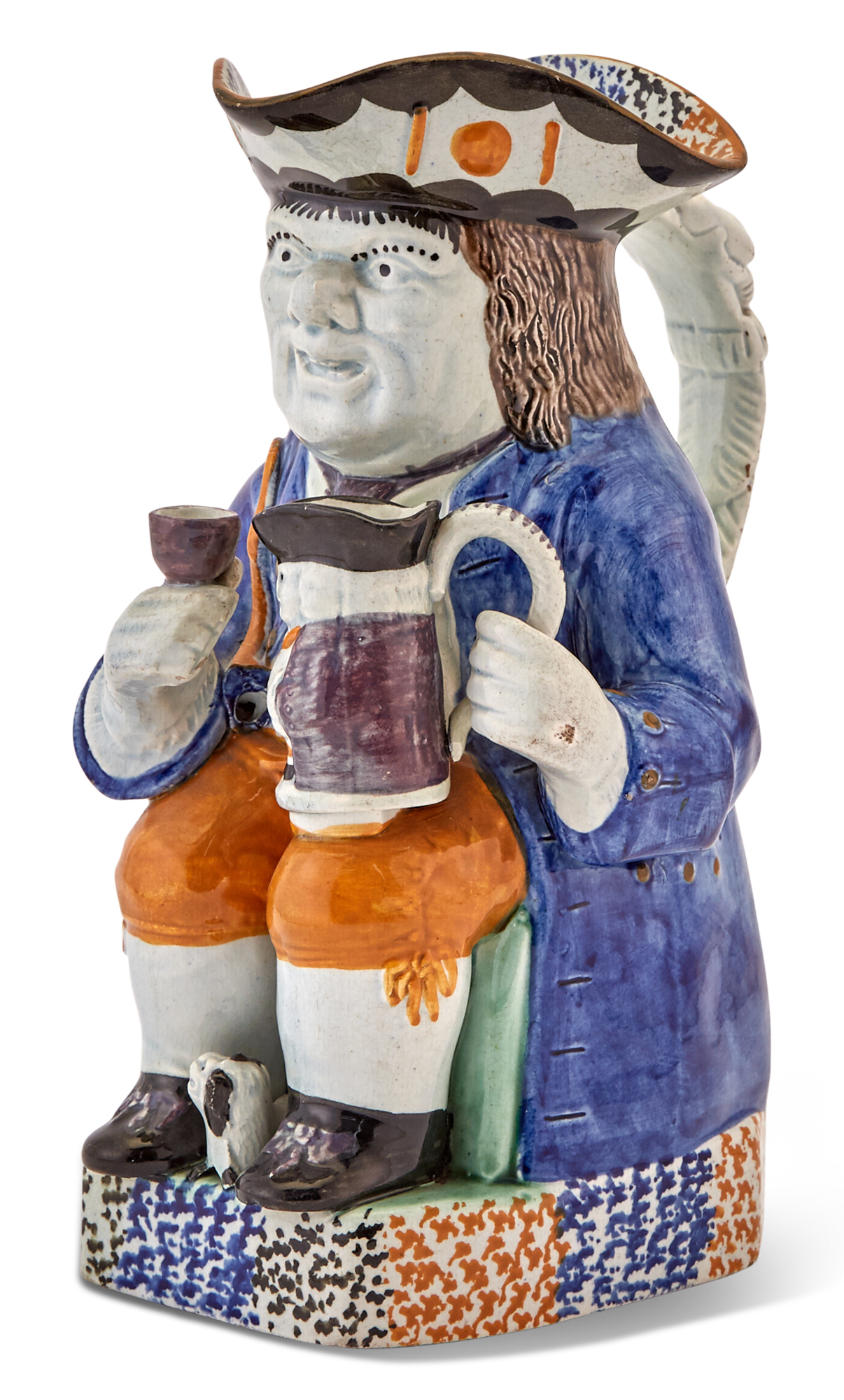 Lot image - Prattware Toby Mug