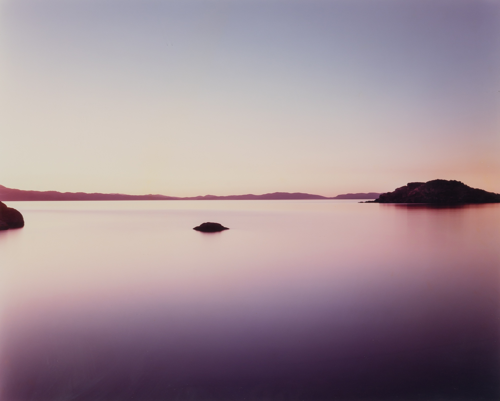 Lot image - MISRACH, RICHARD (b. 1949)  Pyramid Lake (red and yellow),