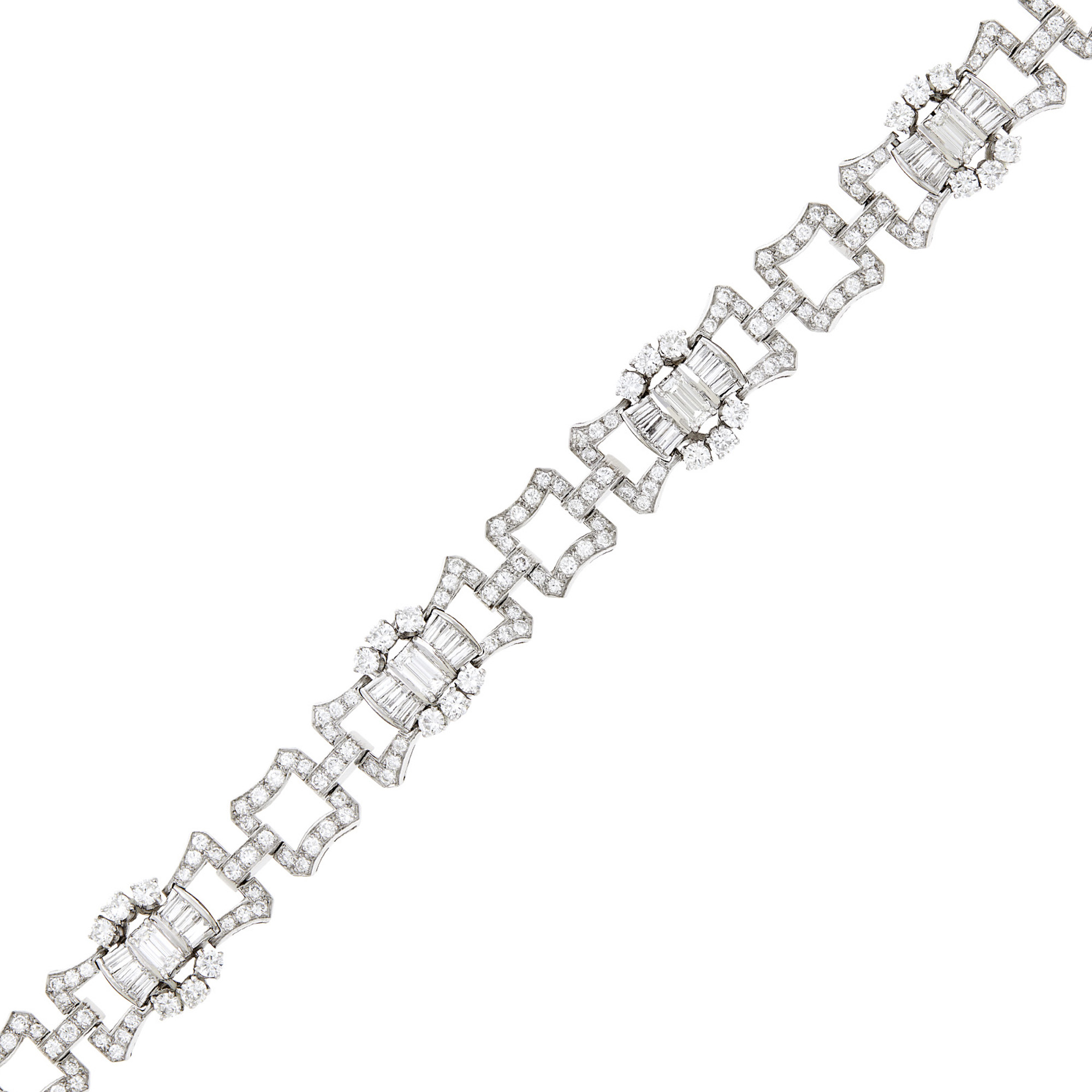 Lot image - Platinum and Diamond Bracelet