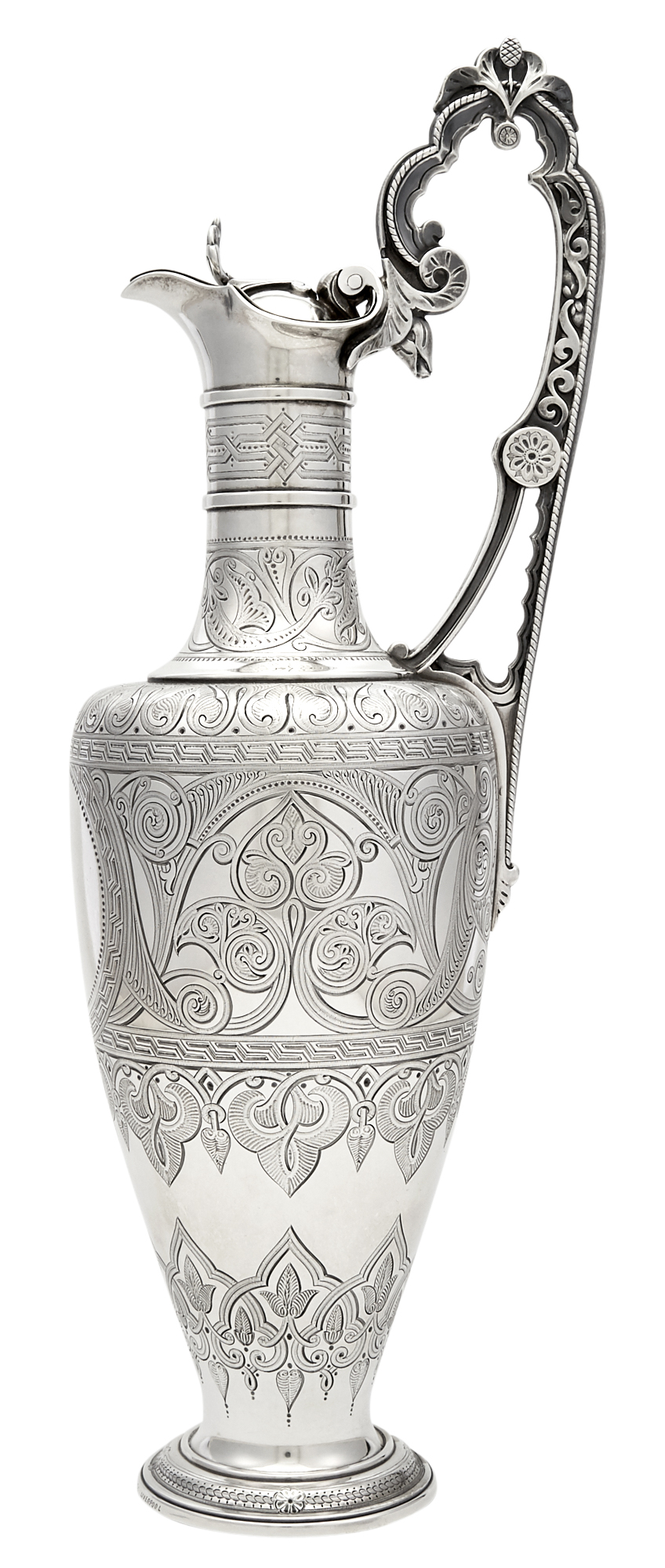 Lot image - Victorian Sterling Silver Claret Jug