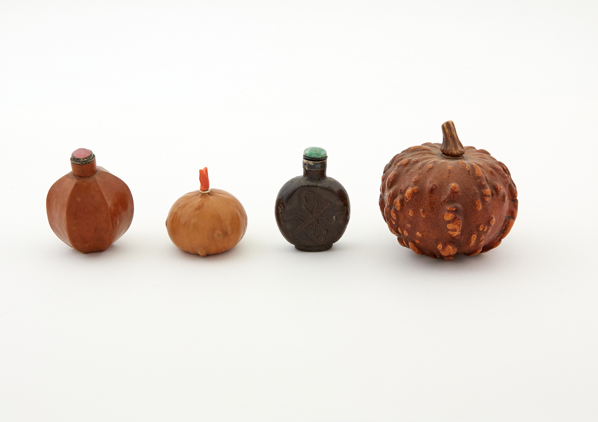Lot image - Four Chinese Organic Snuff Bottles