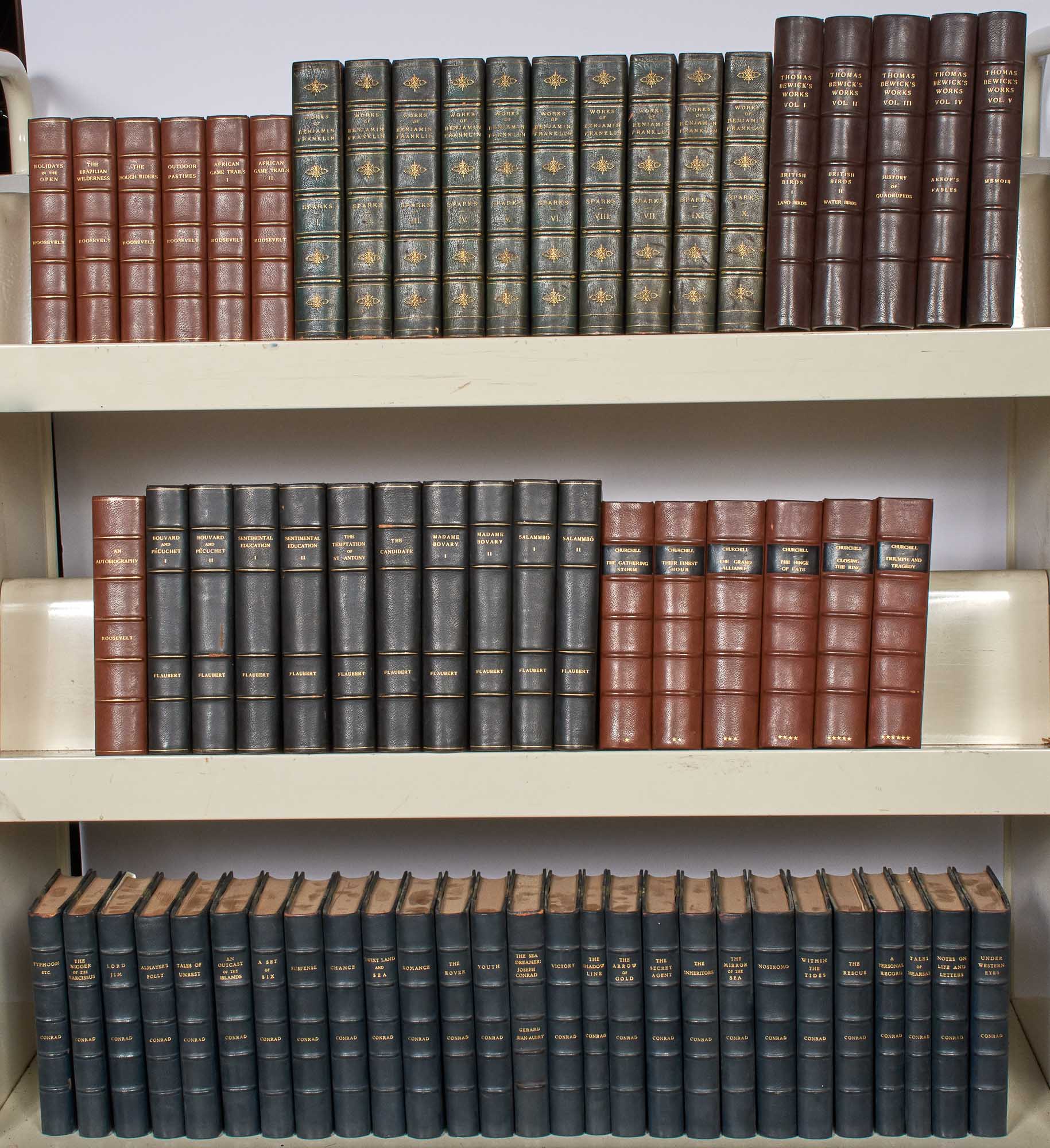 Lot image - [BINDINGS]  Group of approximately seventy volumes, being mostly finely bound sets.