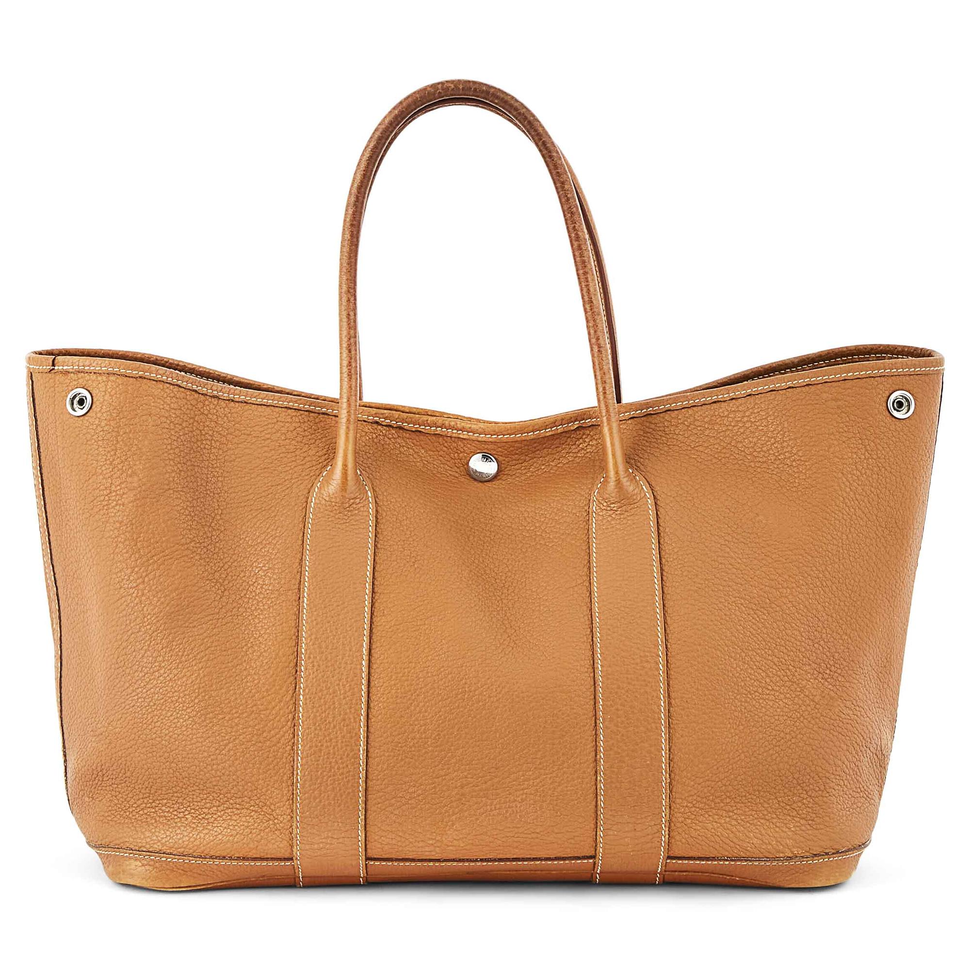 Lot image - Hermès Brown Leather Garden Party Bag