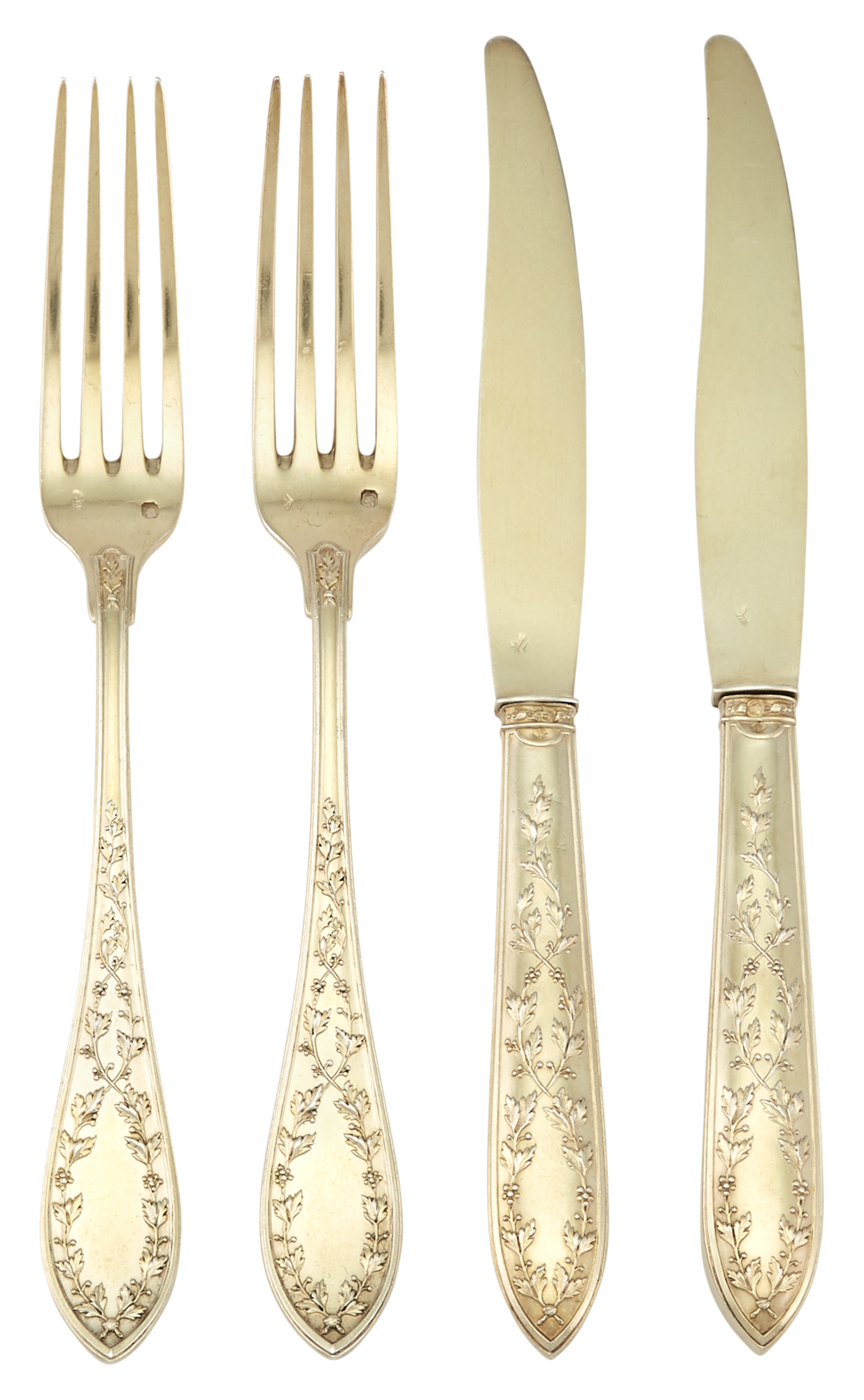 Lot image - French Silver-Gilt Fruit Service