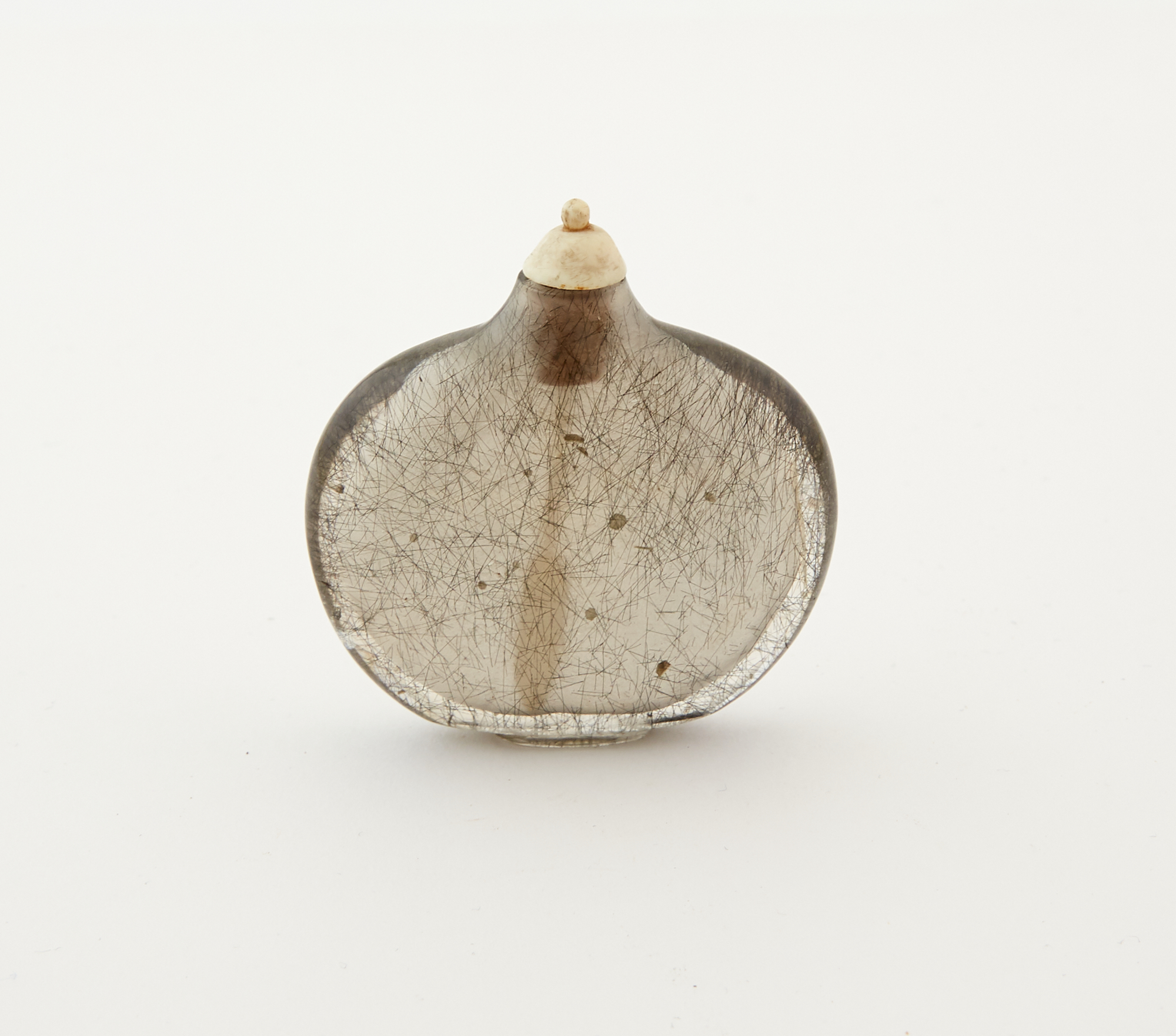 Lot image - A Chinese Rutilated Crystal Snuff Bottle