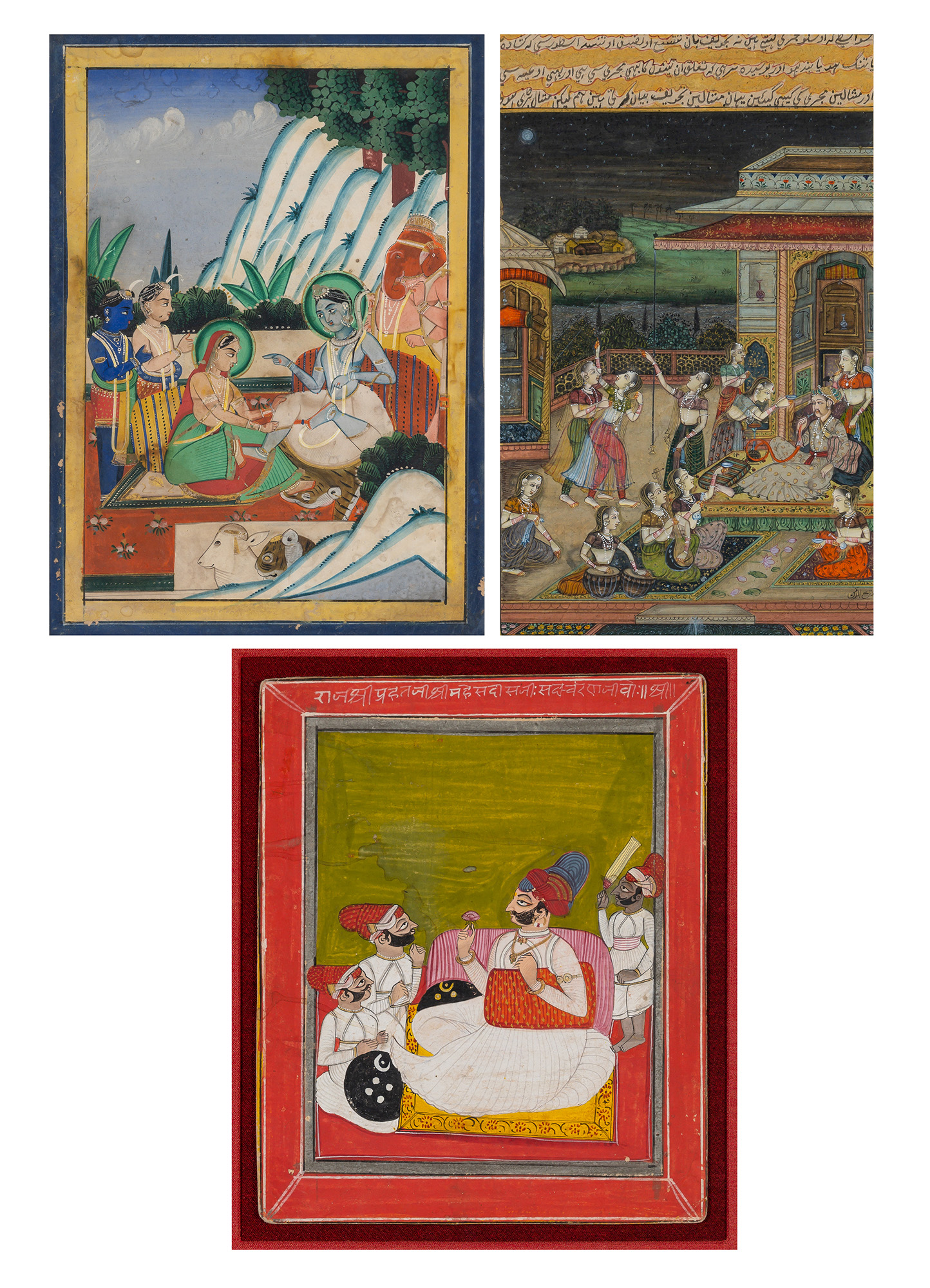 Lot image - Three Indian School Painted Miniatures