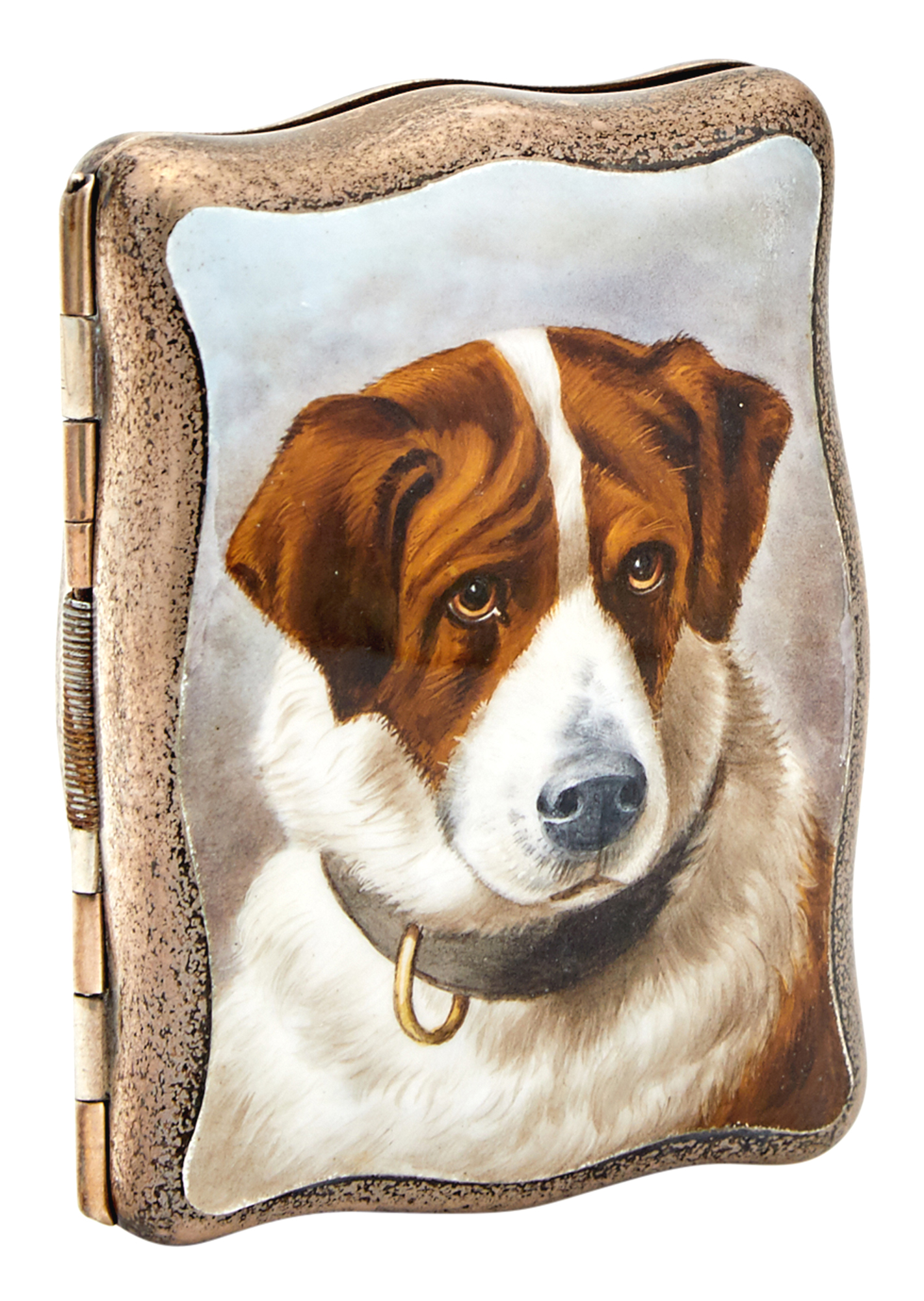 Lot image - Reed & Barton Sterling Silver and Enamel Novelty Cigarette Case