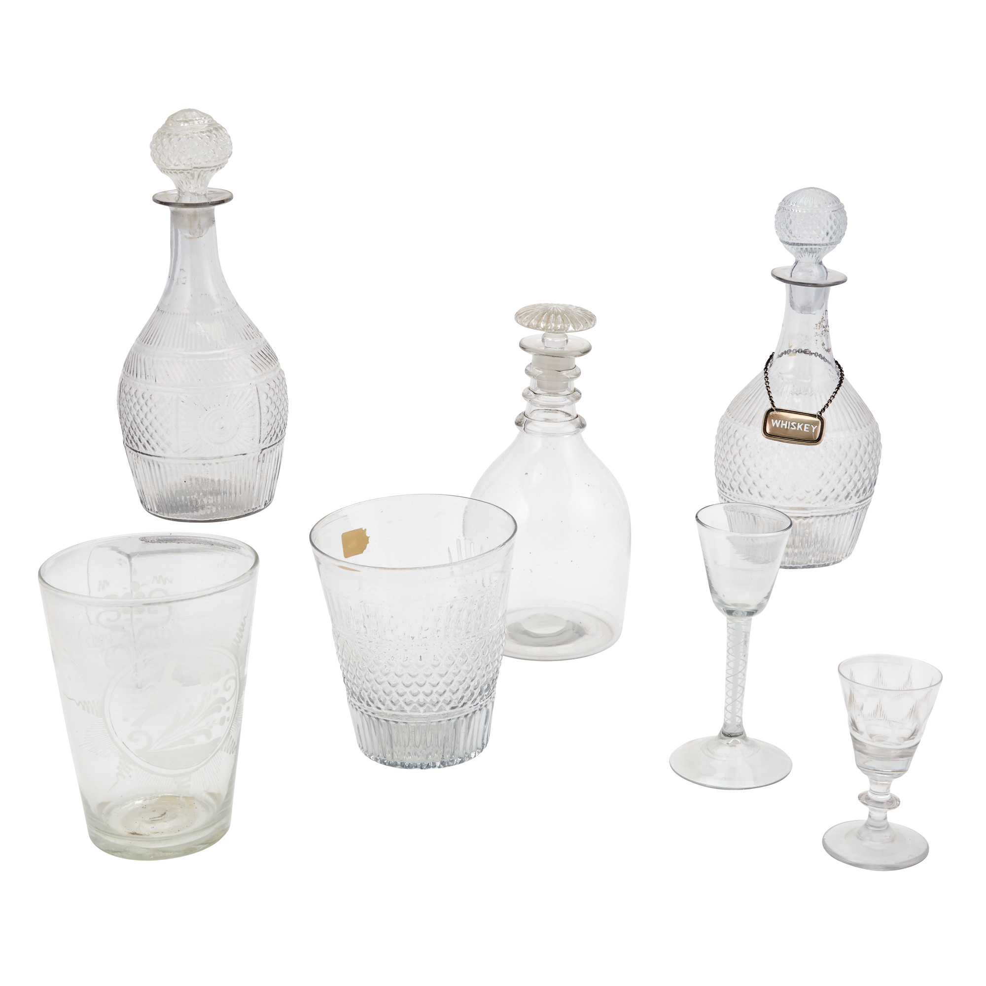 Lot image - Group of Glass Table Articles