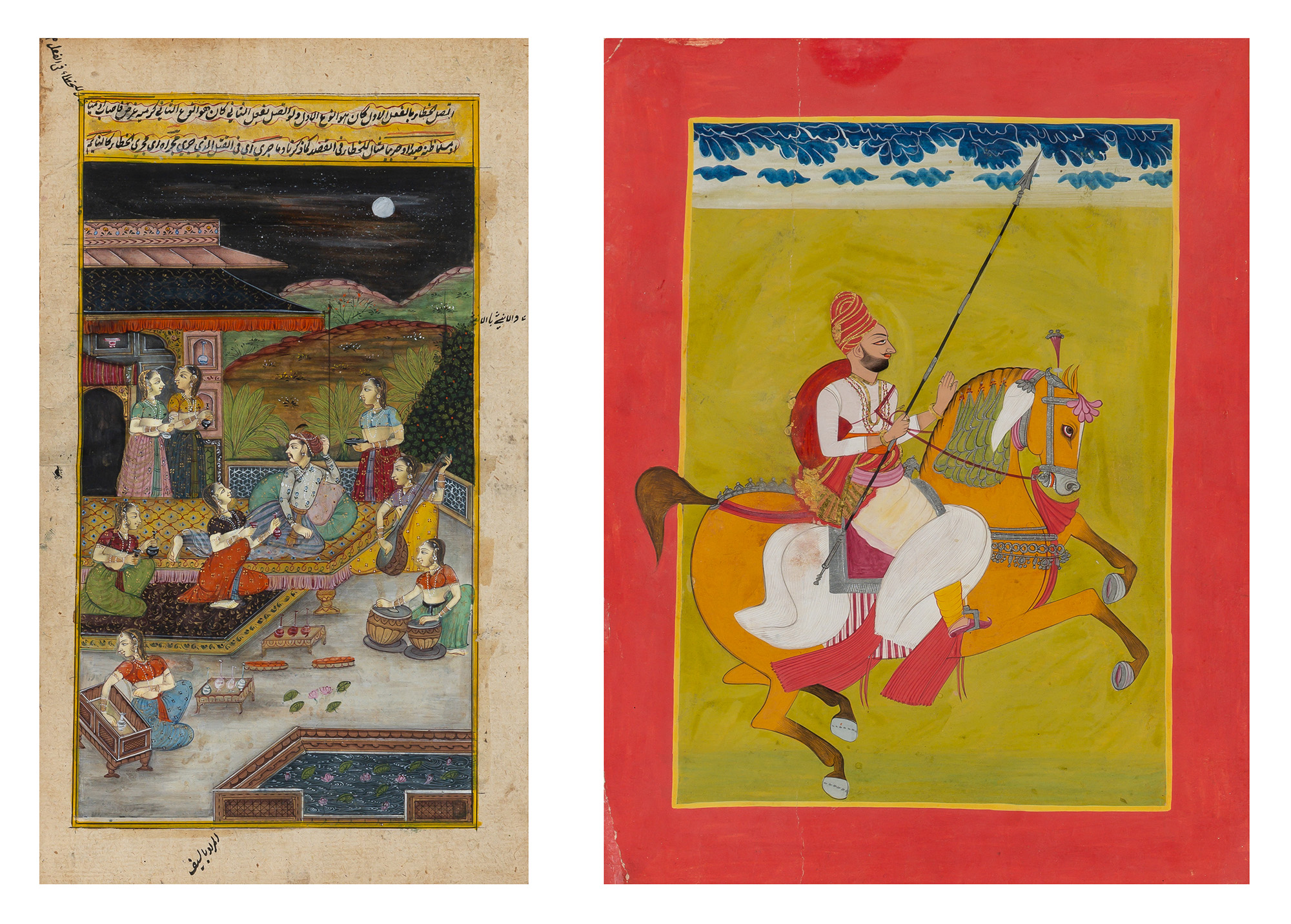 Lot image - Two Indian Mughal-School Painted Miniatures