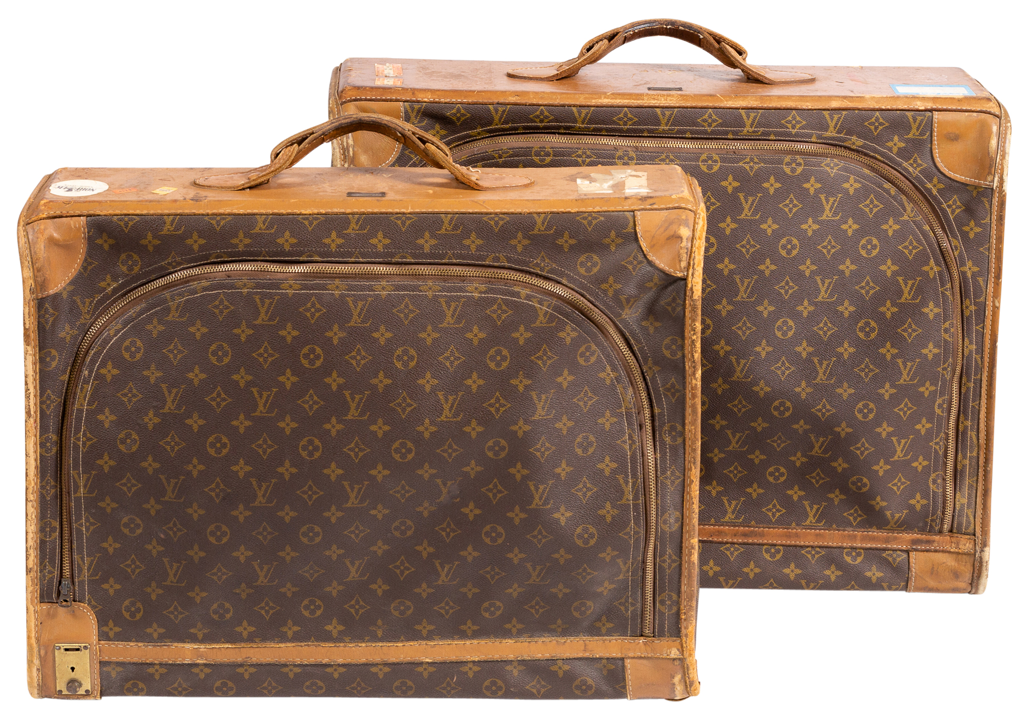 Lot image - Two Louis Vuitton Monogram Canvas Soft Case Suitcases