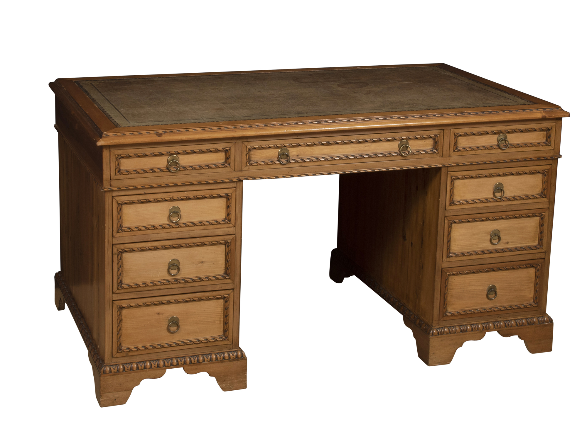 Lot image - English Pine Pedestal Desk