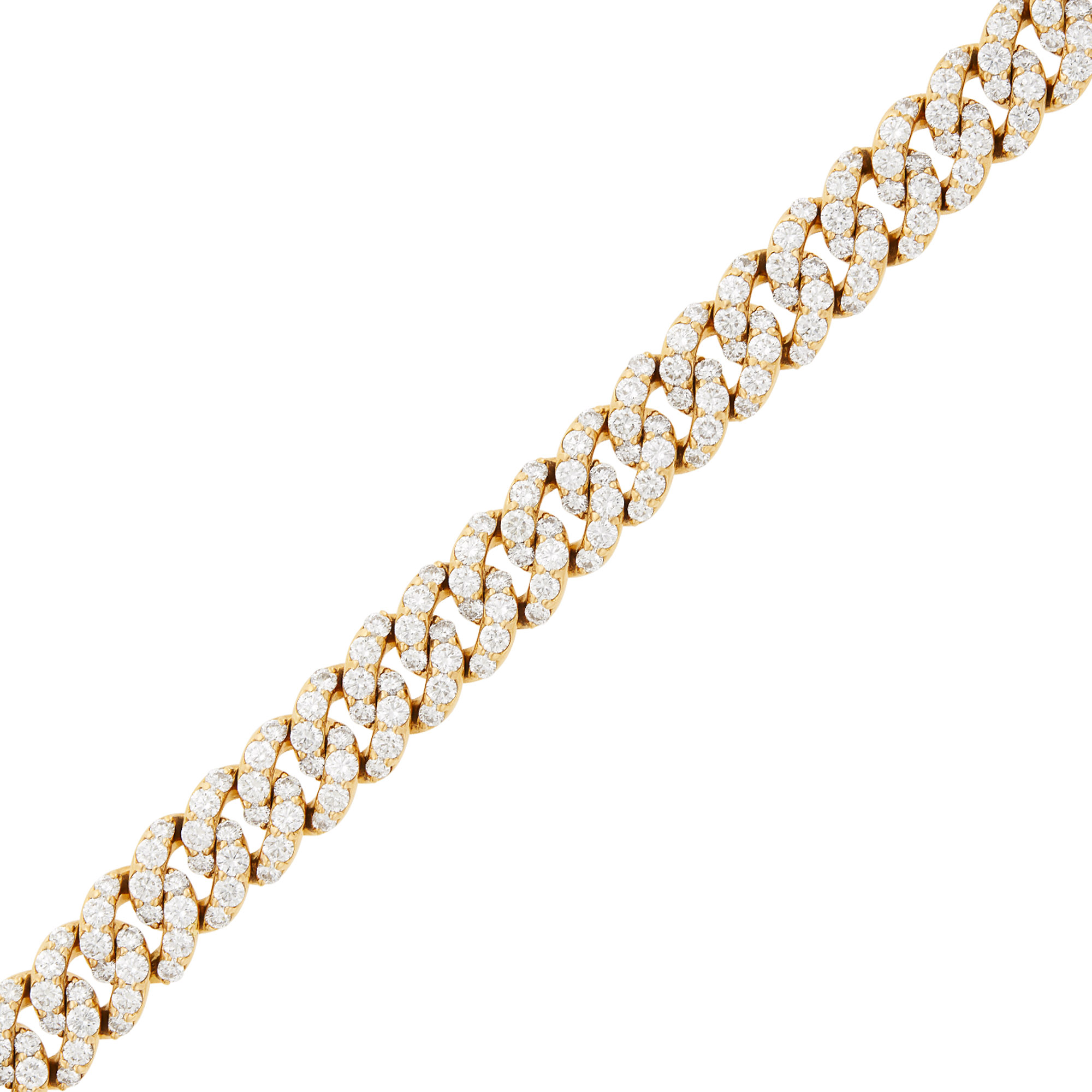 Lot image - Rose Gold and Diamond Curb Link Bracelet