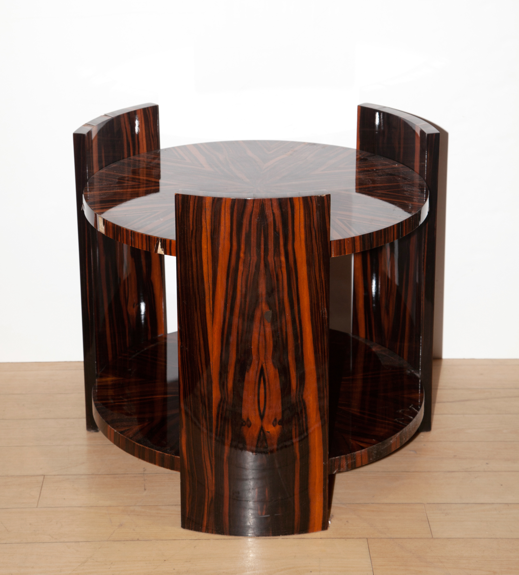 Lot image - Art Deco Macassar Ebony Circular End Table