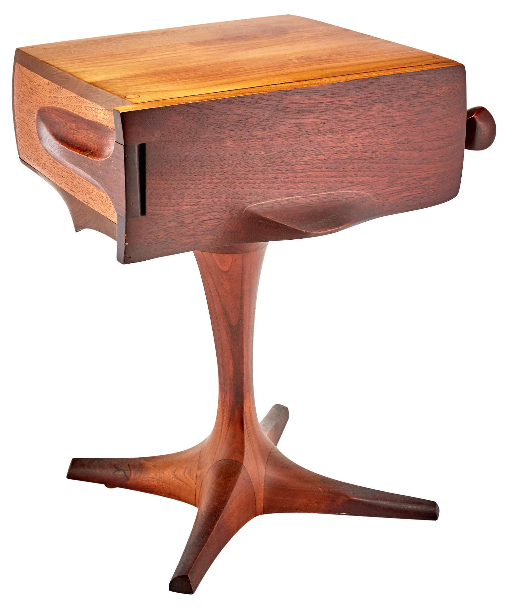 Lot image - Wendell Castle Walnut Telephone Table