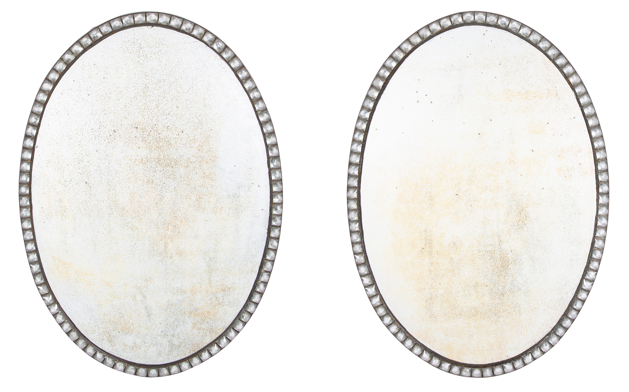 Lot image - Pair of Irish George III Style Jeweled Mirrors