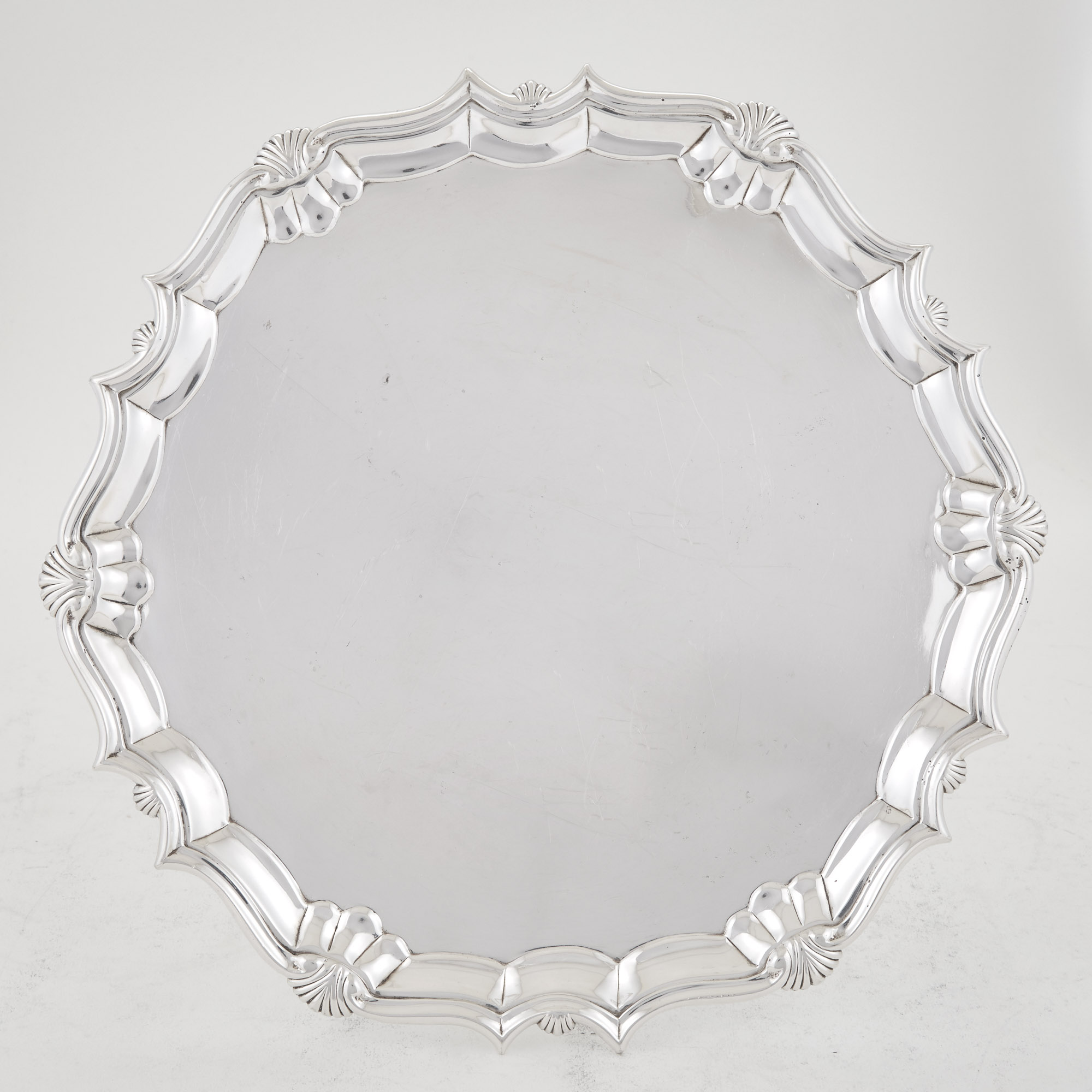 Lot image - George II Sterling Silver Salver