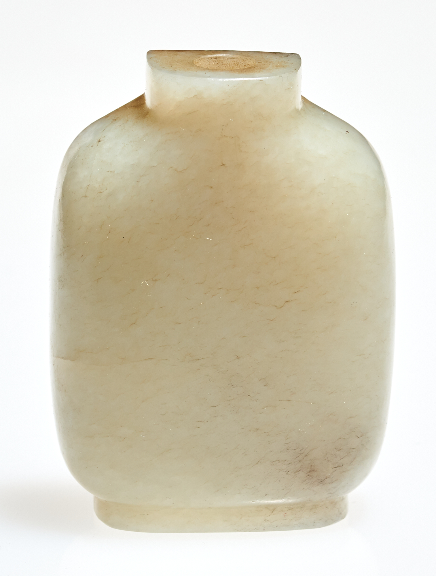 Lot image - A Chinese White Jade Snuff Bottle