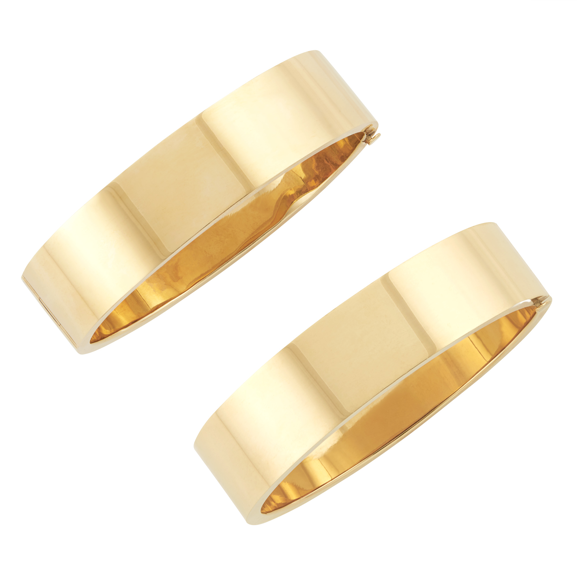 Lot image - Pair of Gold Bangle Bracelets