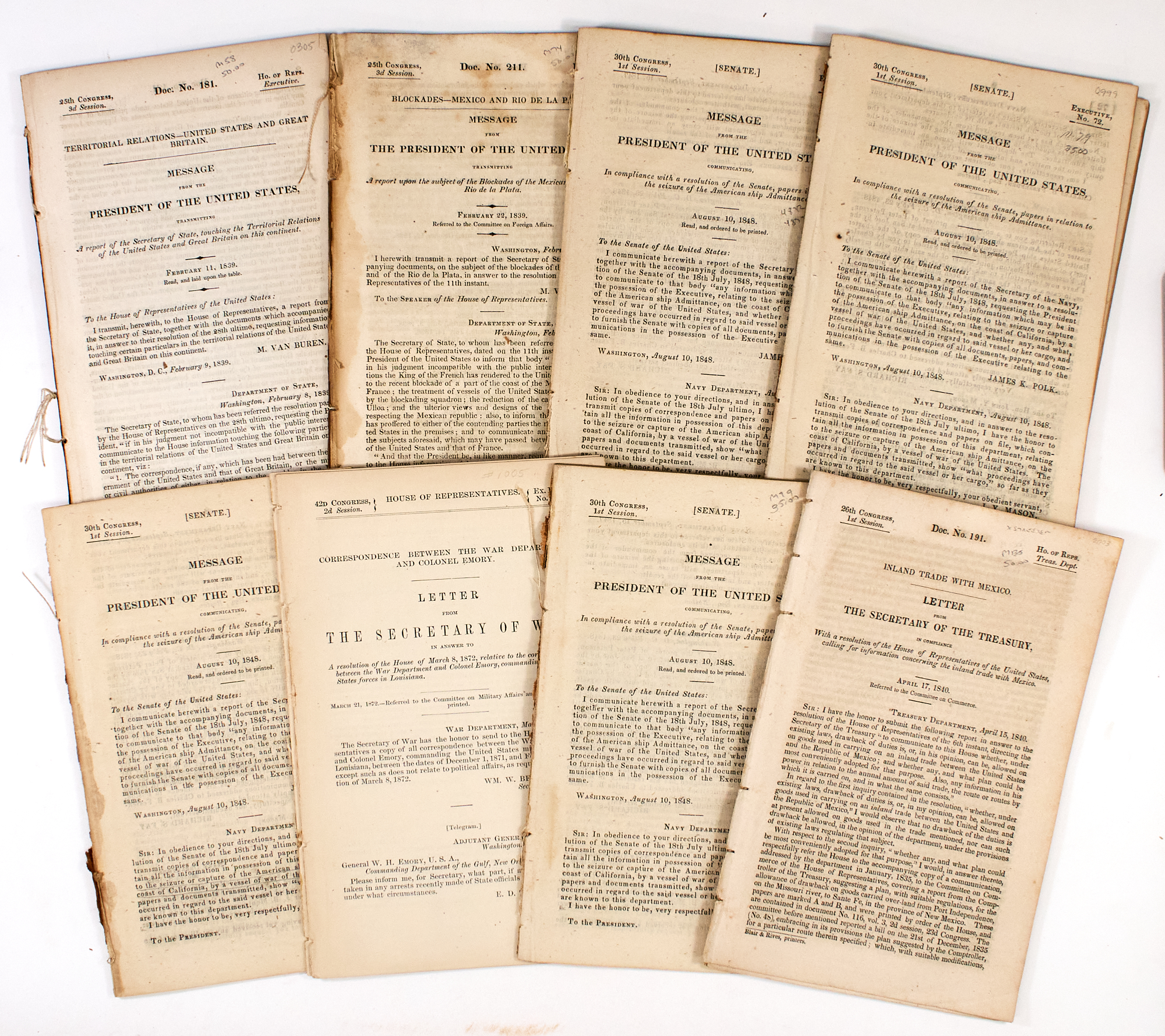 Lot image - [UNITED STATES]  Group of approximately eighteen government-issued reports on various subjects.