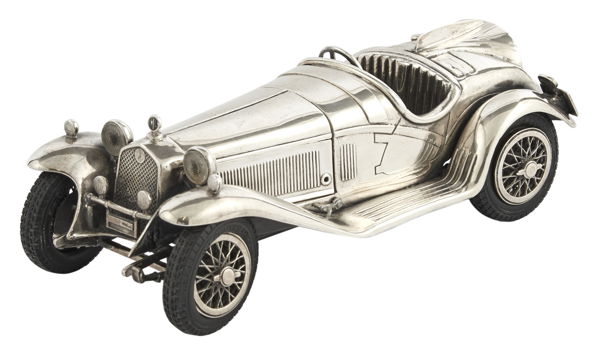 Lot image - Italian Sterling Silver Novelty Model Alfa Romeo Roadster