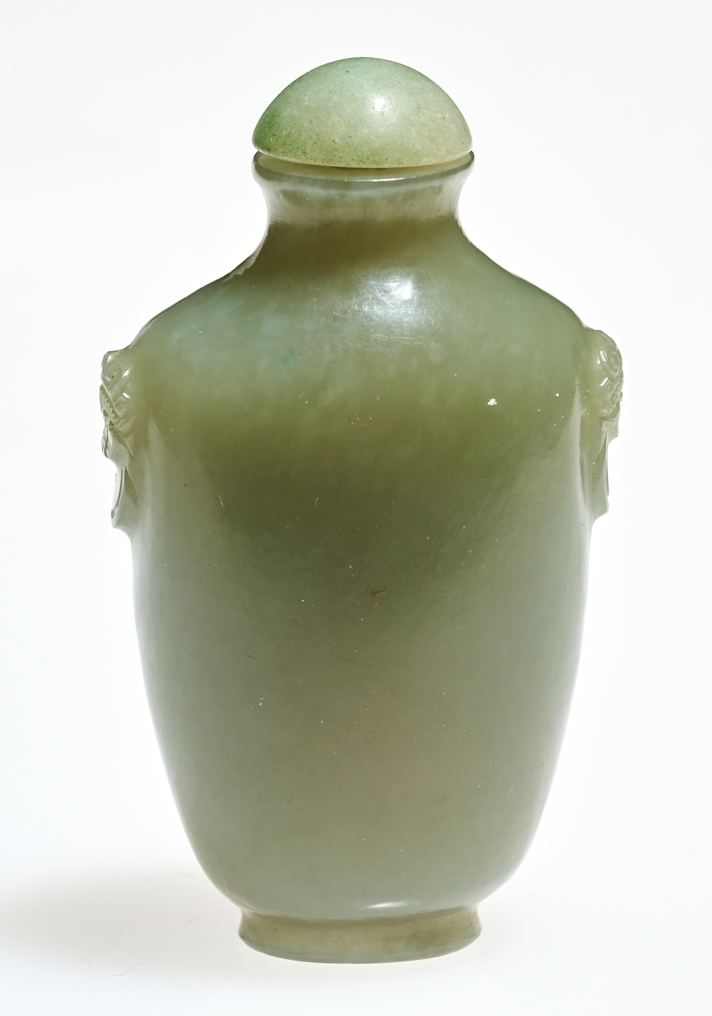 Lot image - A Chinese Celadon Jade Snuff Bottle