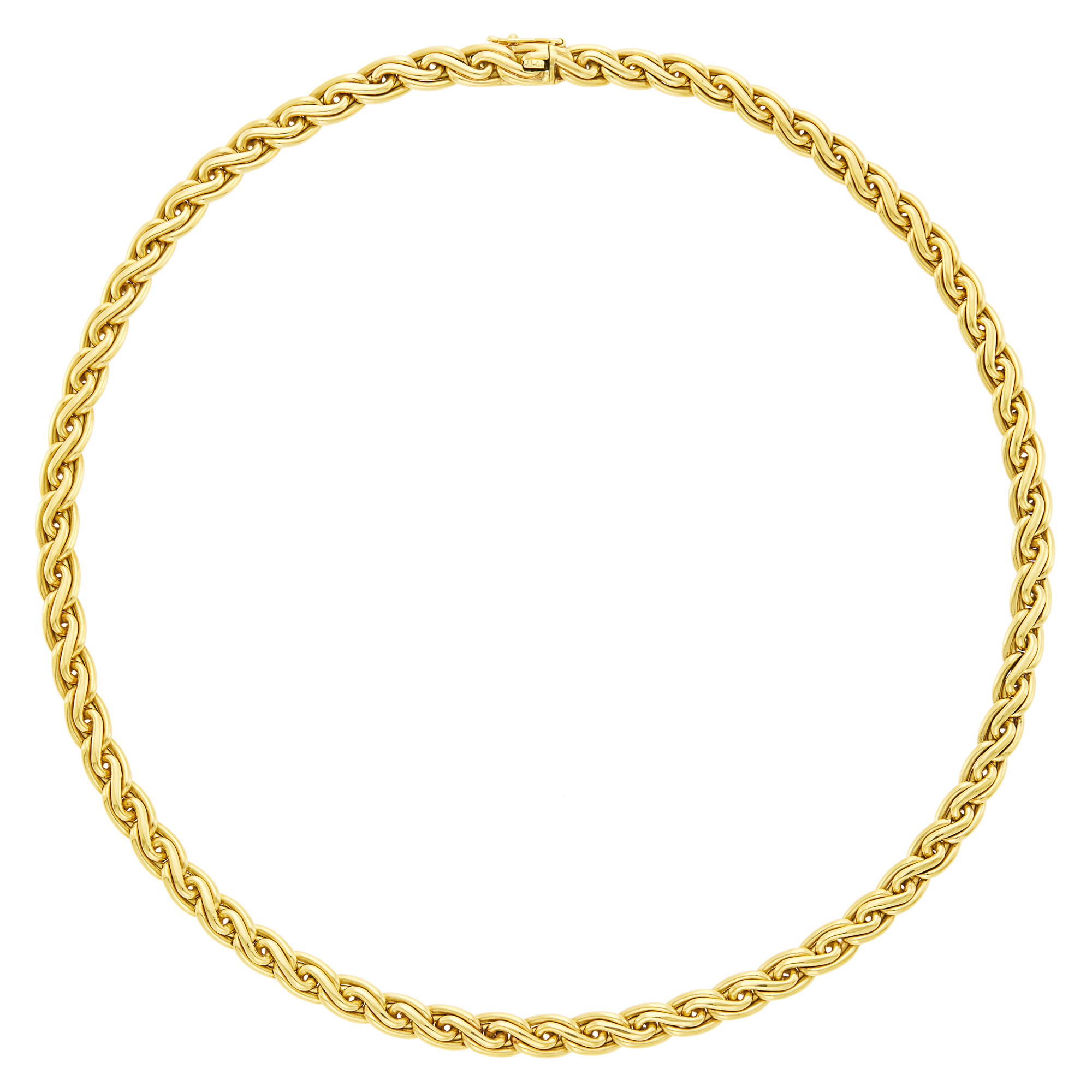 Lot image - Braided Gold Necklace