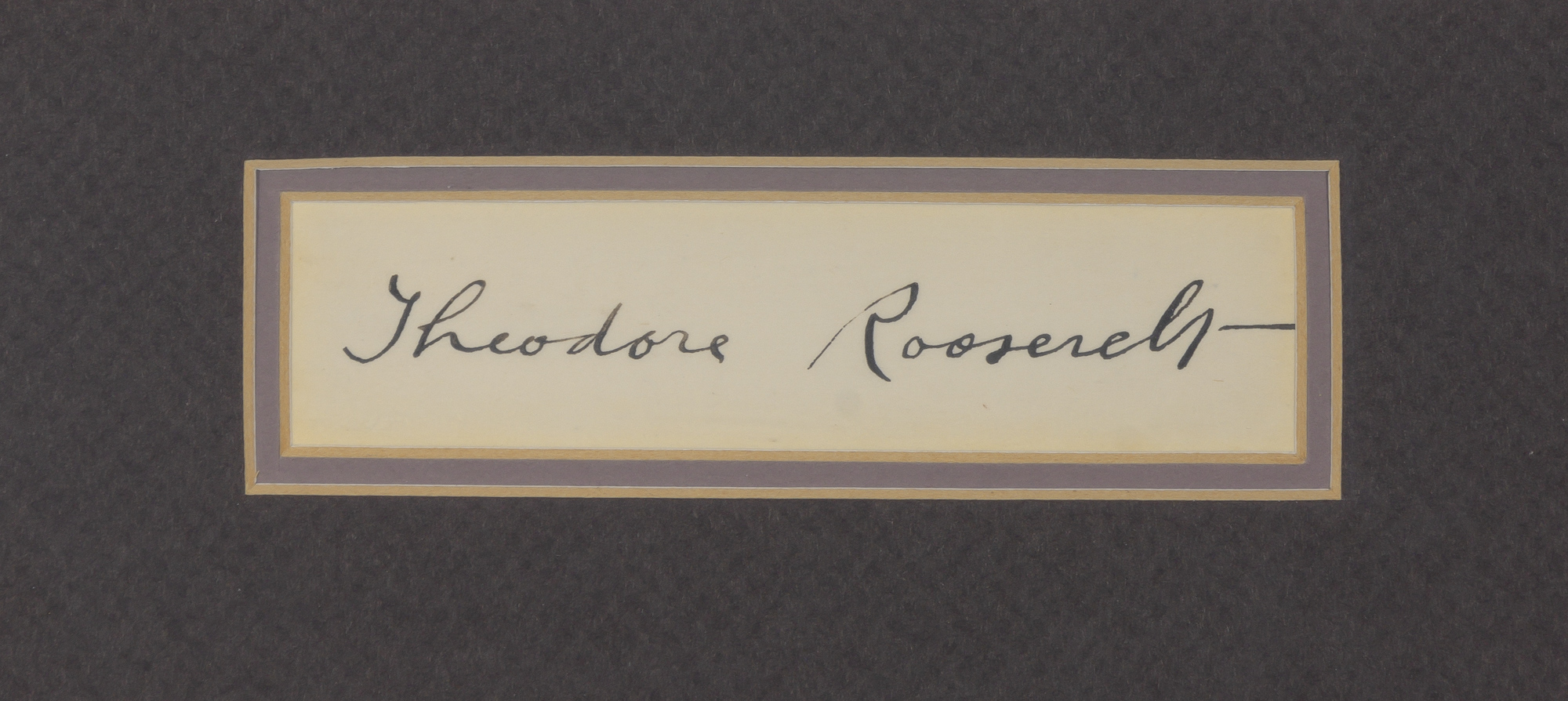 Lot image - ROOSEVELT, THEODORE  Signature.