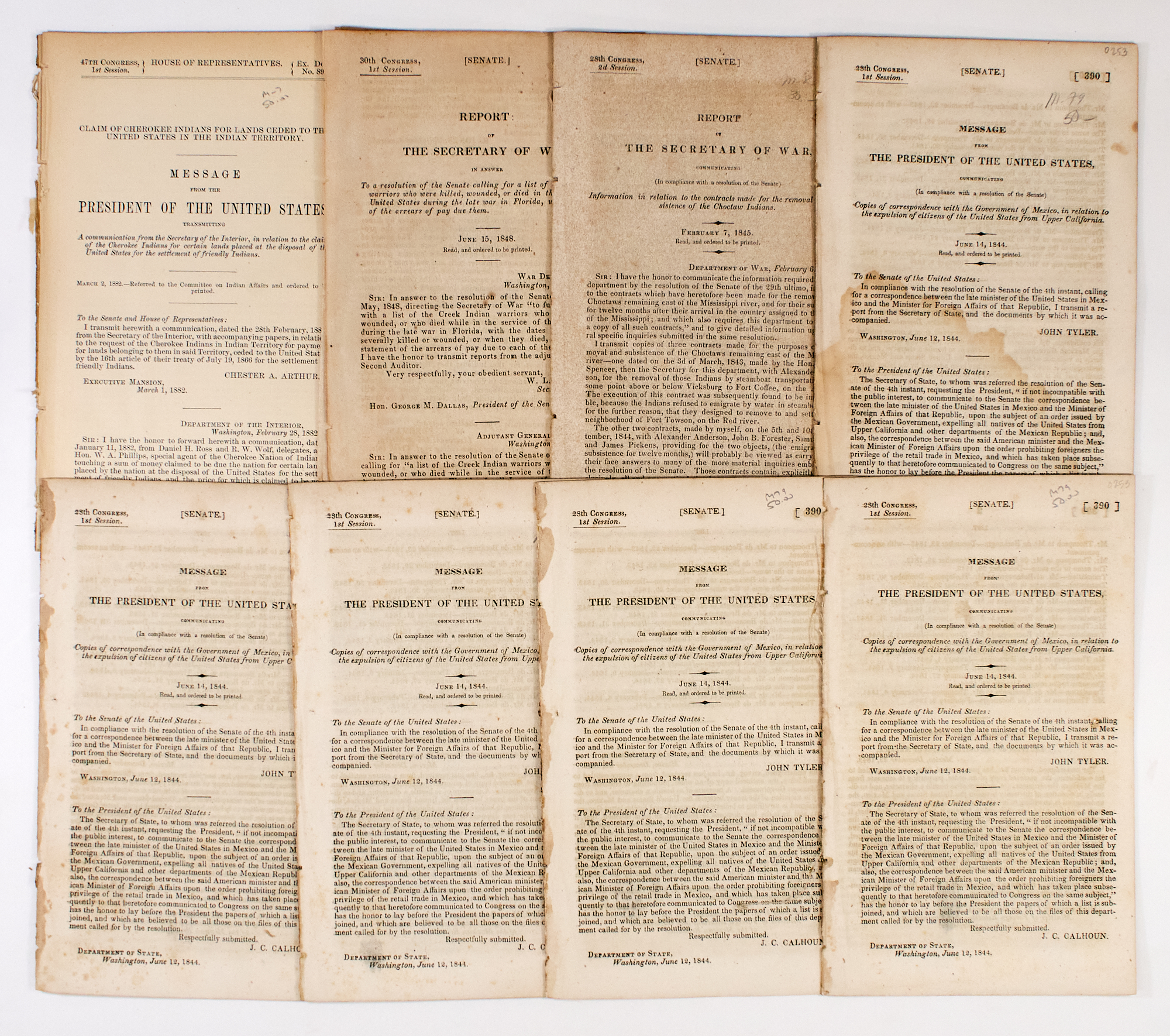 Lot image - [NATIVE AMERICANS]  Group of approximately twelve government issued reports relating to Native Americans in Florida and elsewhere.