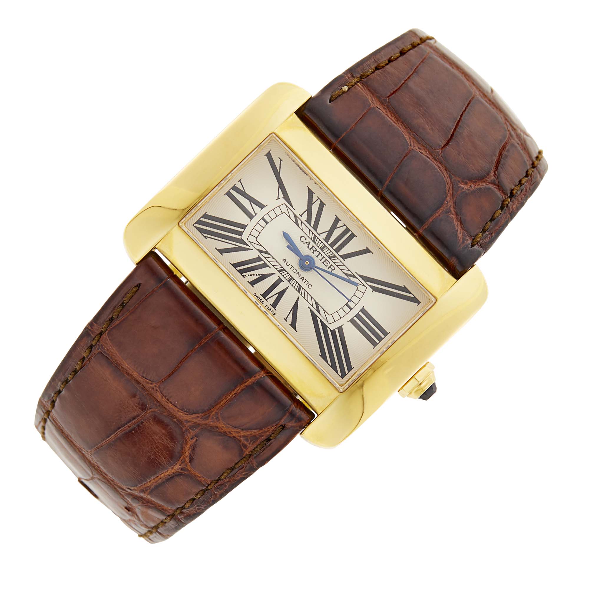 Lot image - Cartier Gold Divan Wristwatch, Ref. 2603