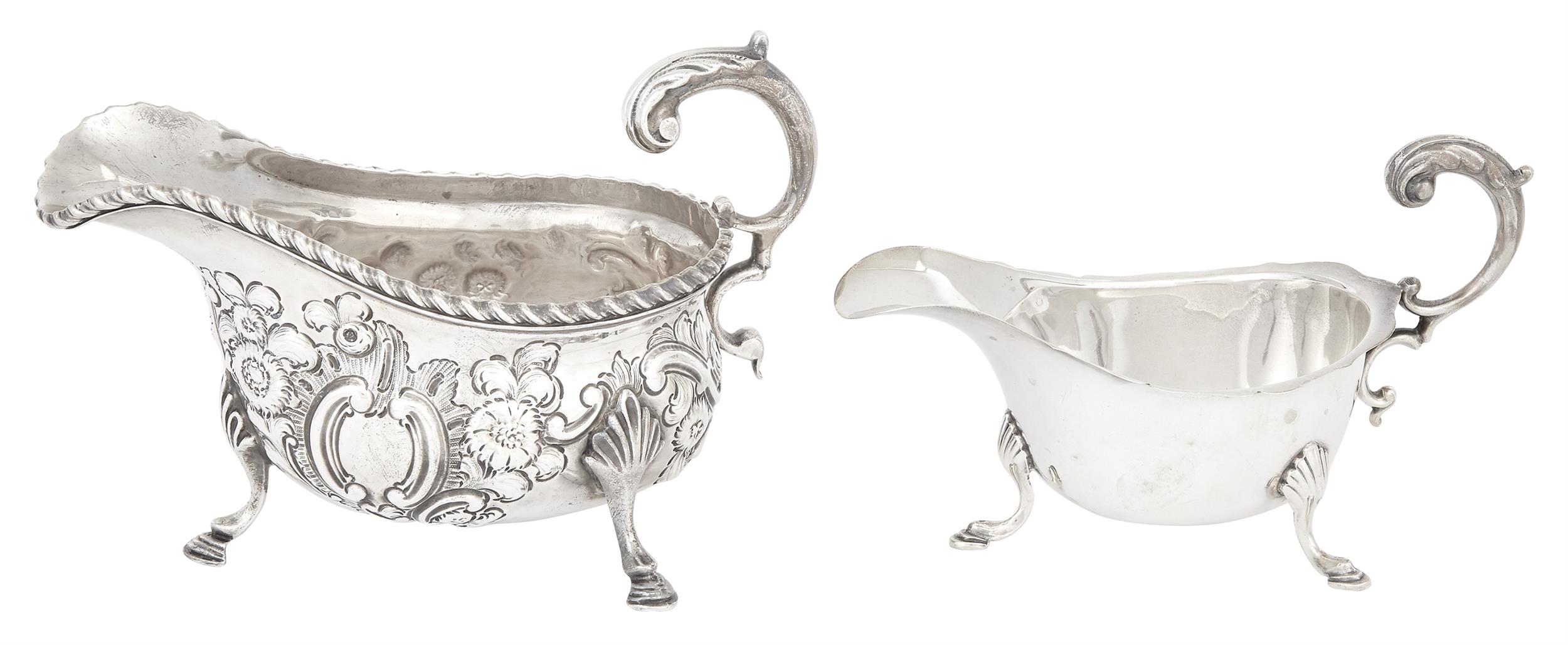 Lot image - George V Sterling Silver Sauceboat