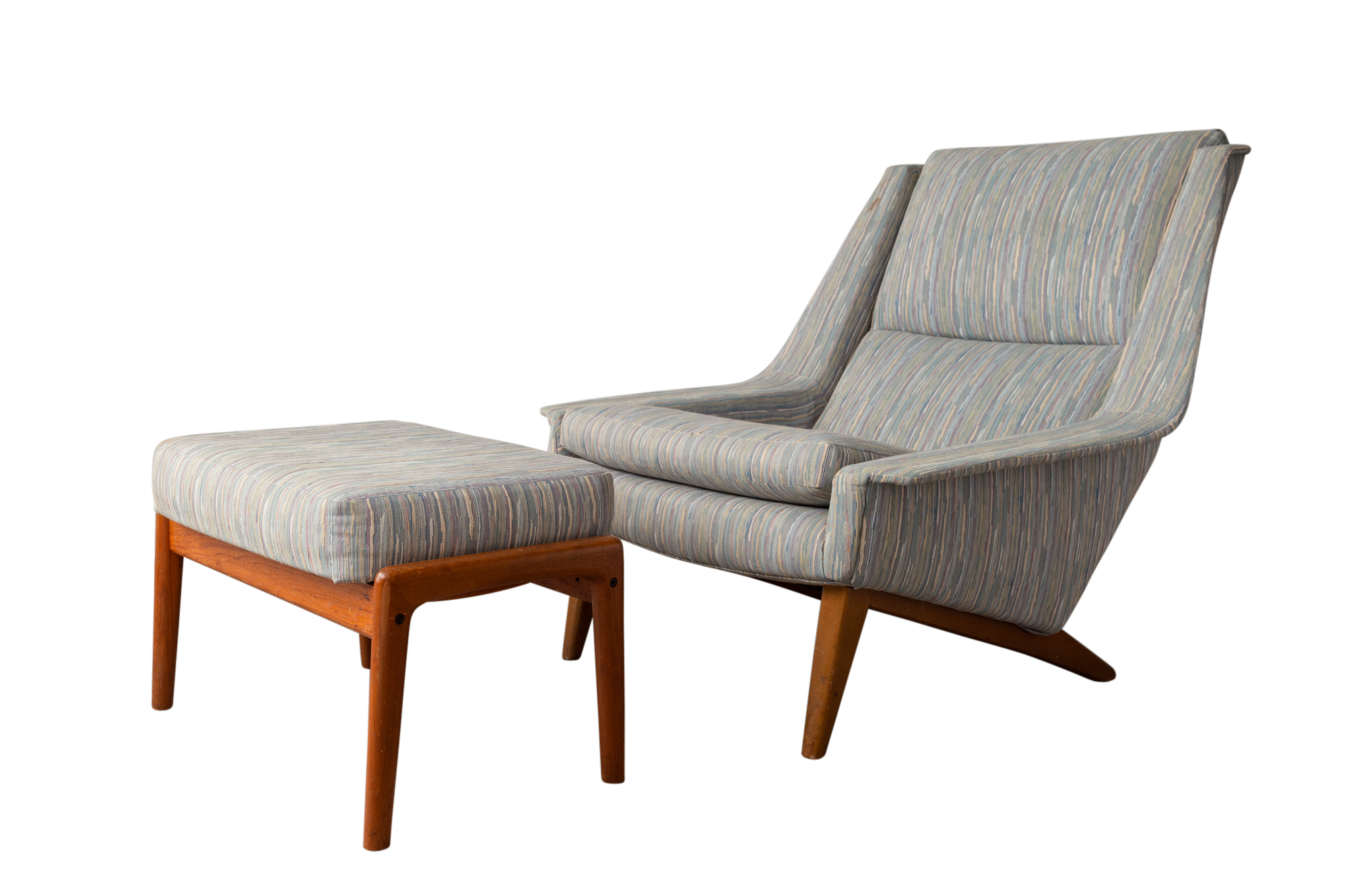 Lot image - Danish Modern Teak Lounge Chair and Ottoman