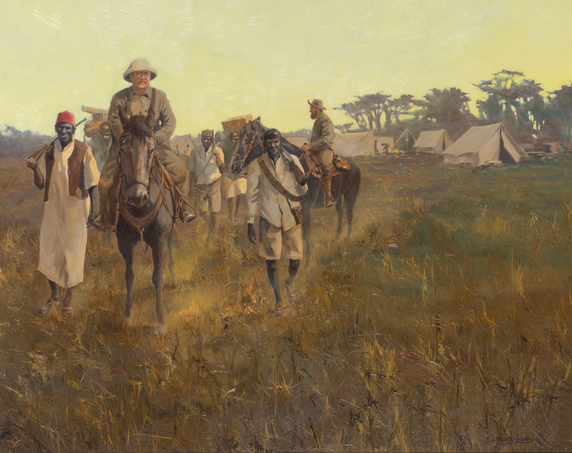 Lot image - SEEREY-LESTER, JOHN  Original painting titled Departure at Daybreak.