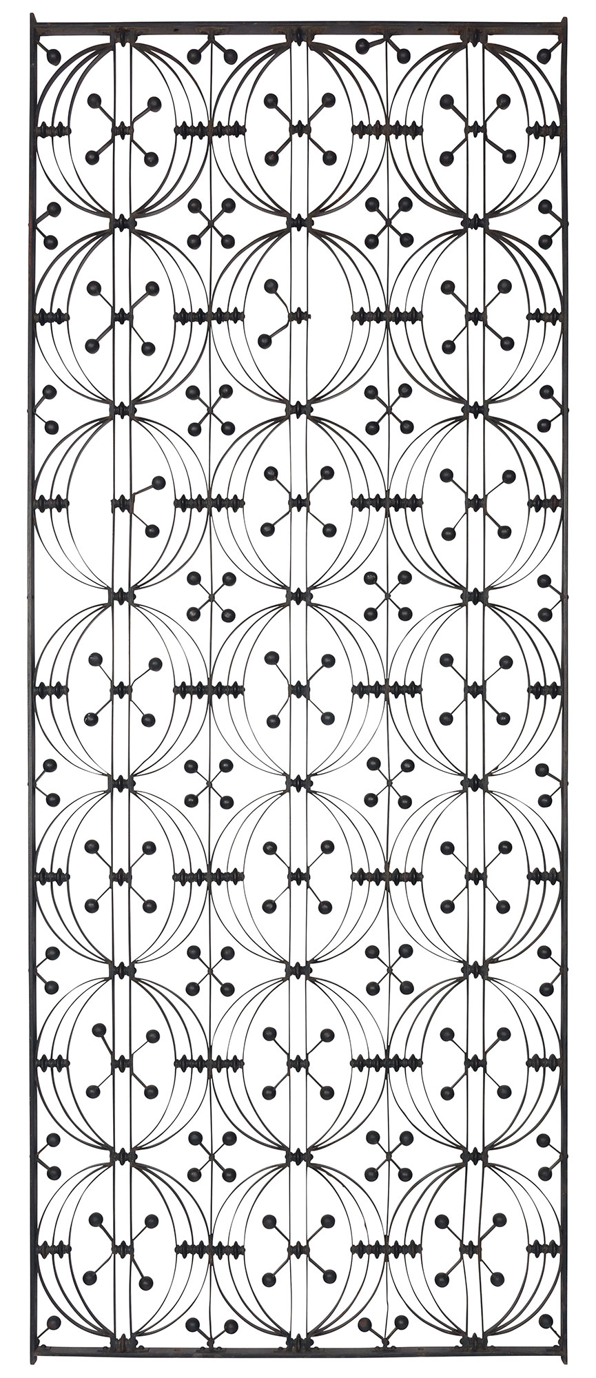 Lot image - Dankmar Adler and Louis Henry Sullivan Cast and Wrought Iron Elevator Grille From the Chicago Stock Exchange Building