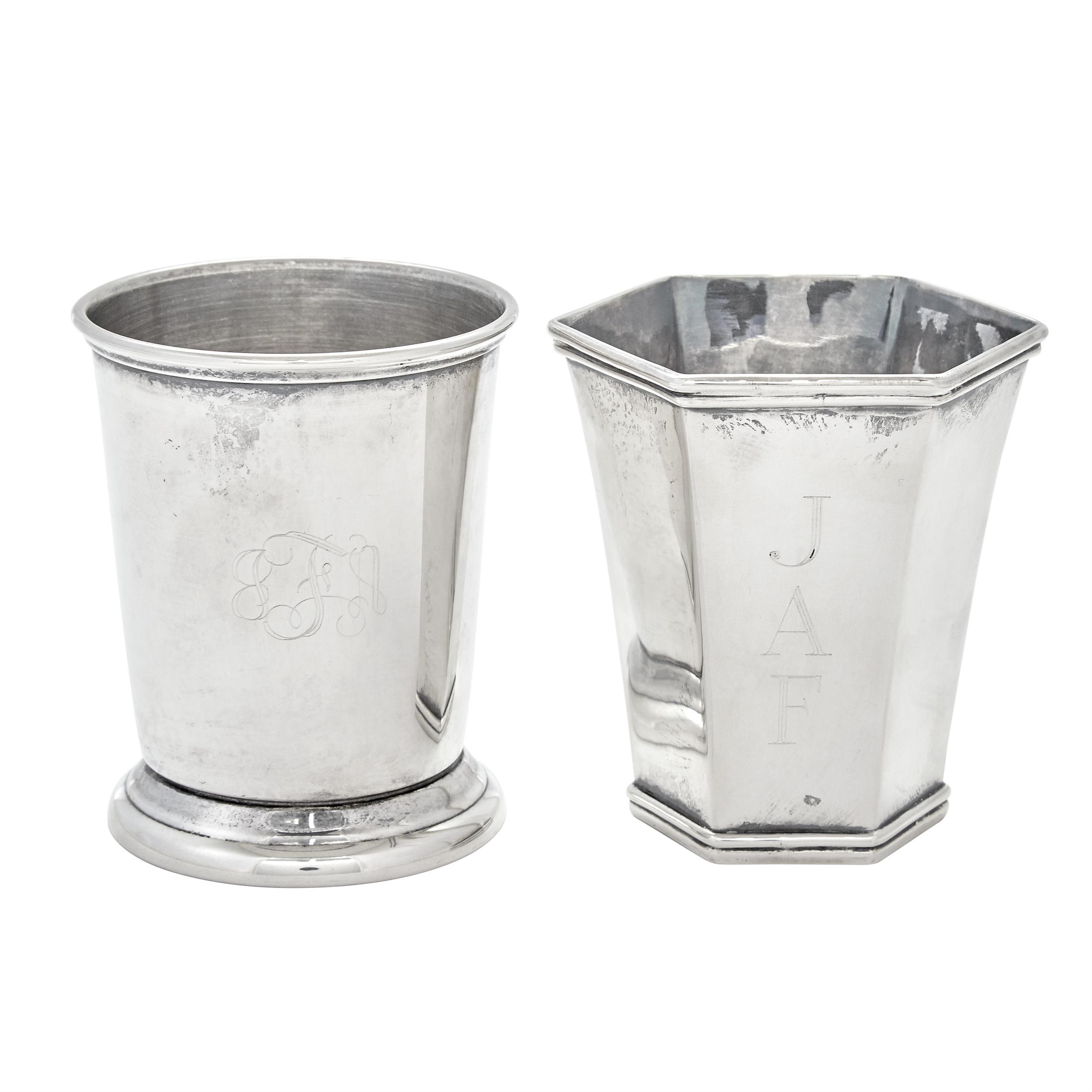 Lot image - Two Sterling Silver Julep Cups