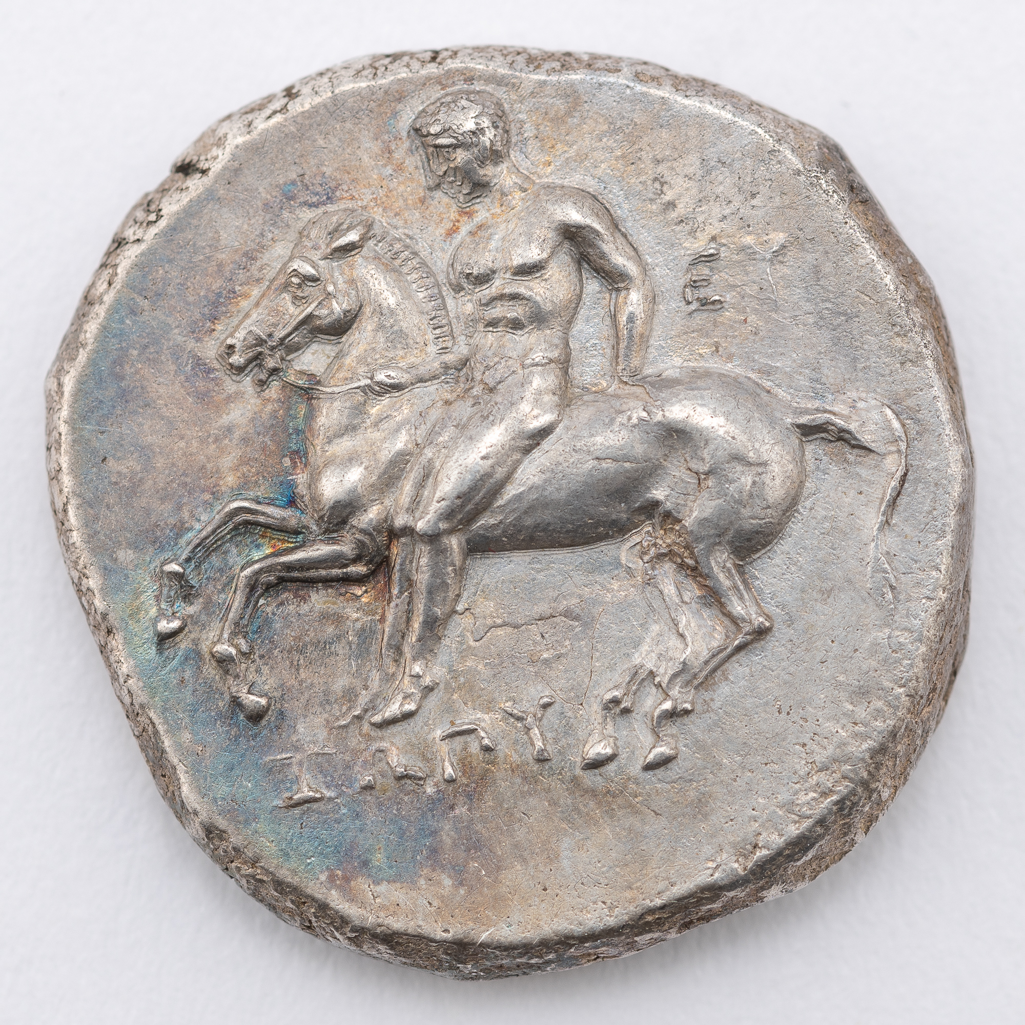 Lot image - Italy. Calabria, Taras (Tarentum), ca. 280-272 BC. AR Nomos (6.5g).