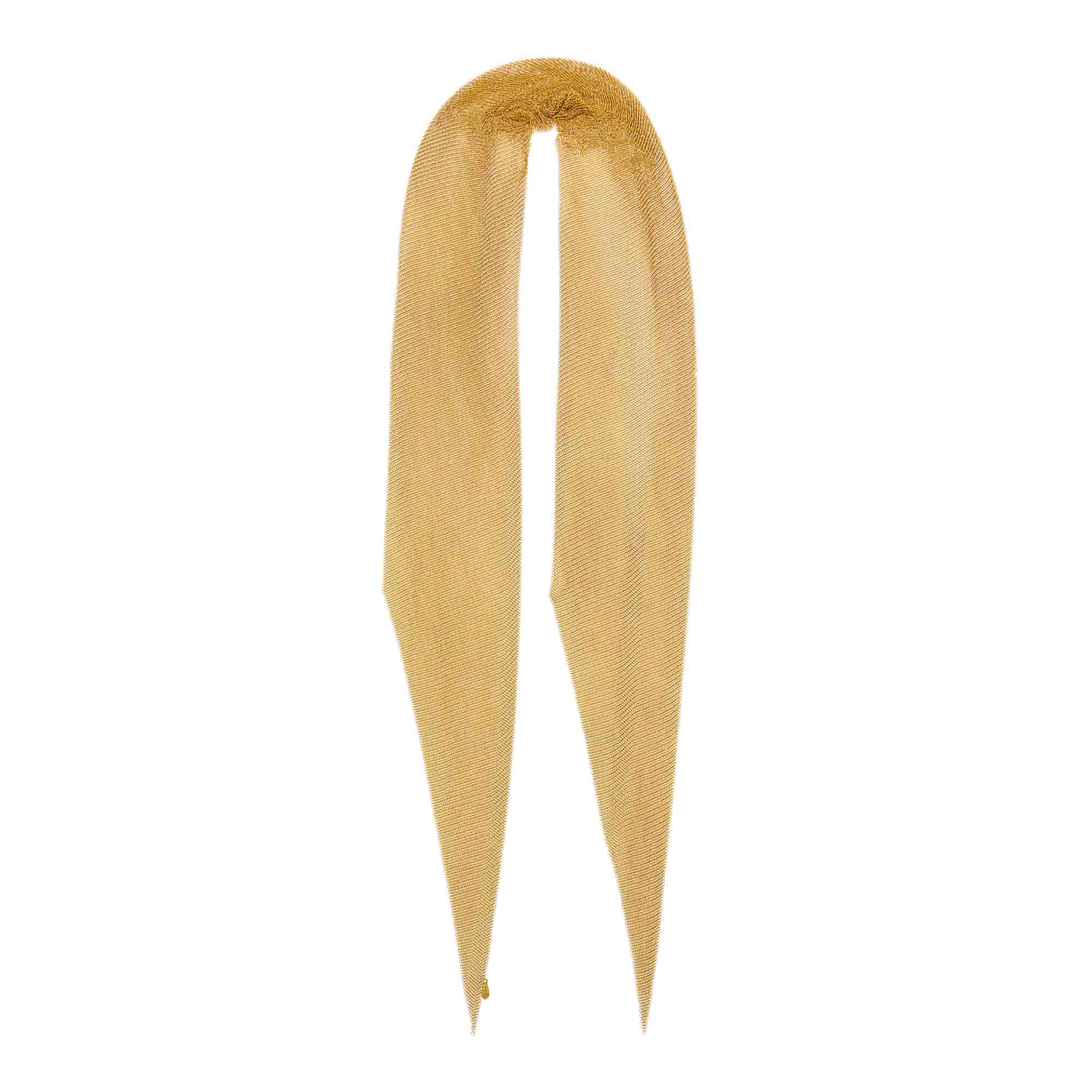 Lot image - Tiffany & Co., Elsa Peretti Long Gold Scarf Mesh Necklace