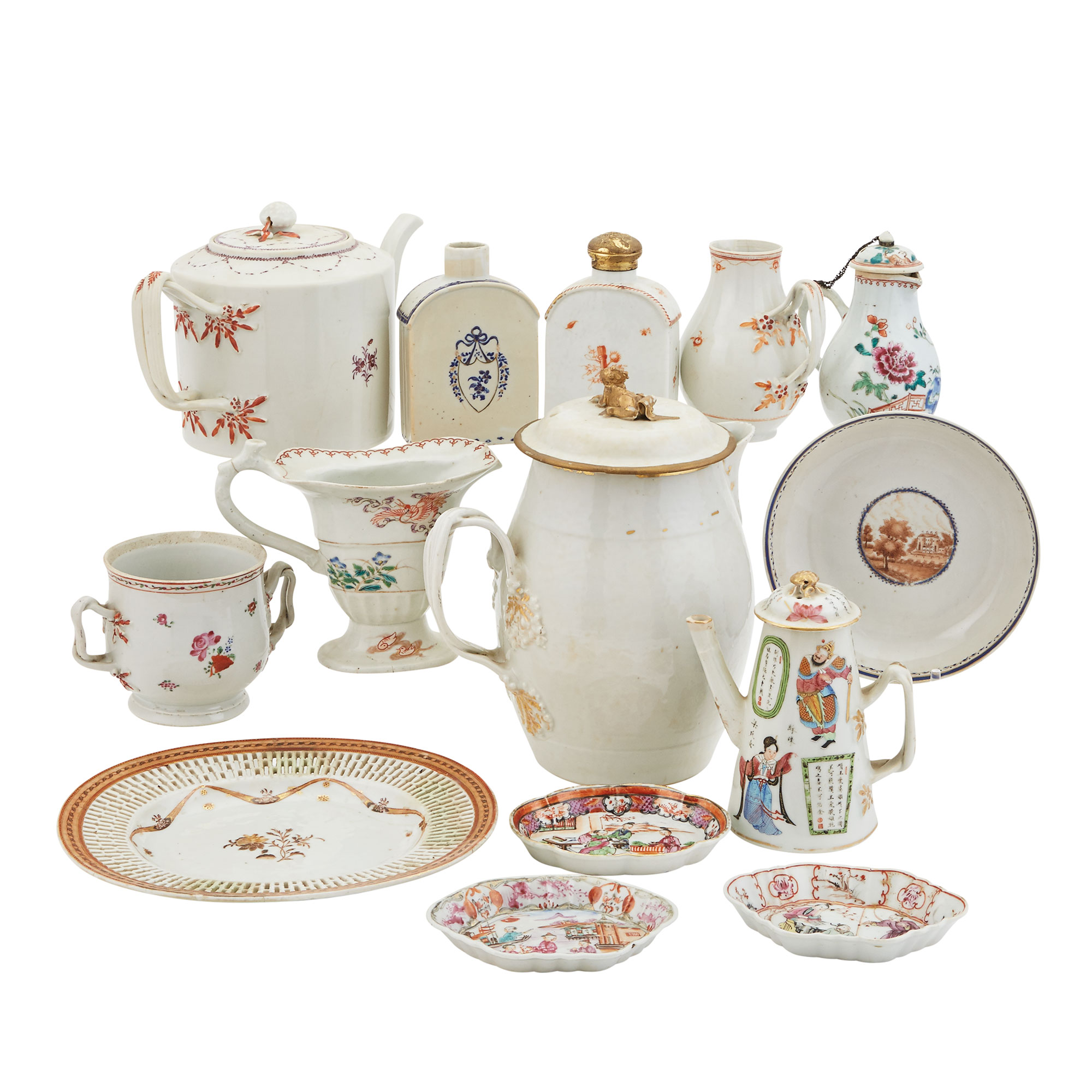 Lot image - Miscellaneous Group of Chinese Export Porcelain Articles